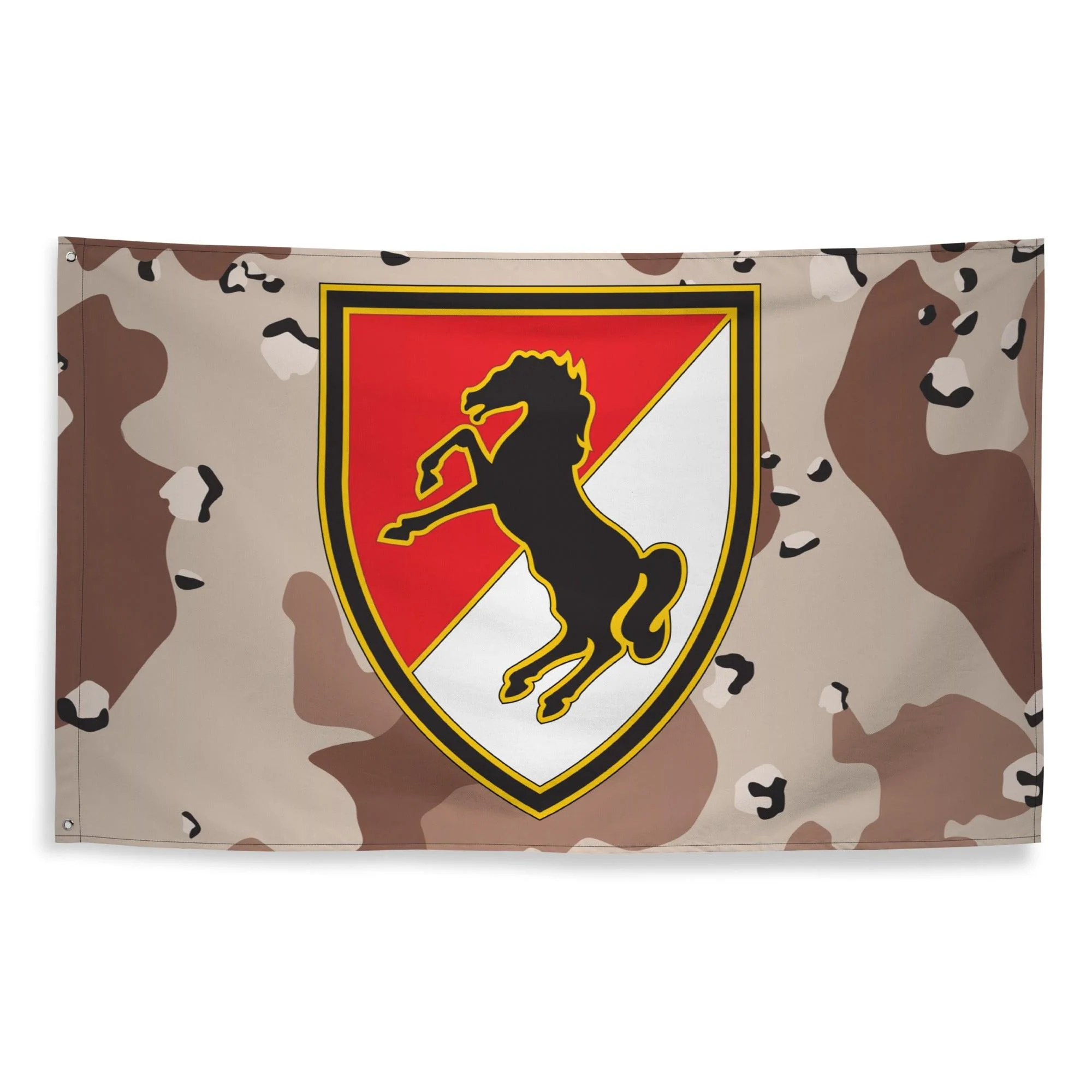 11th Armored Cavalry Regiment (11th ACR) Chocolate-Chip Camo Flag - Image 4