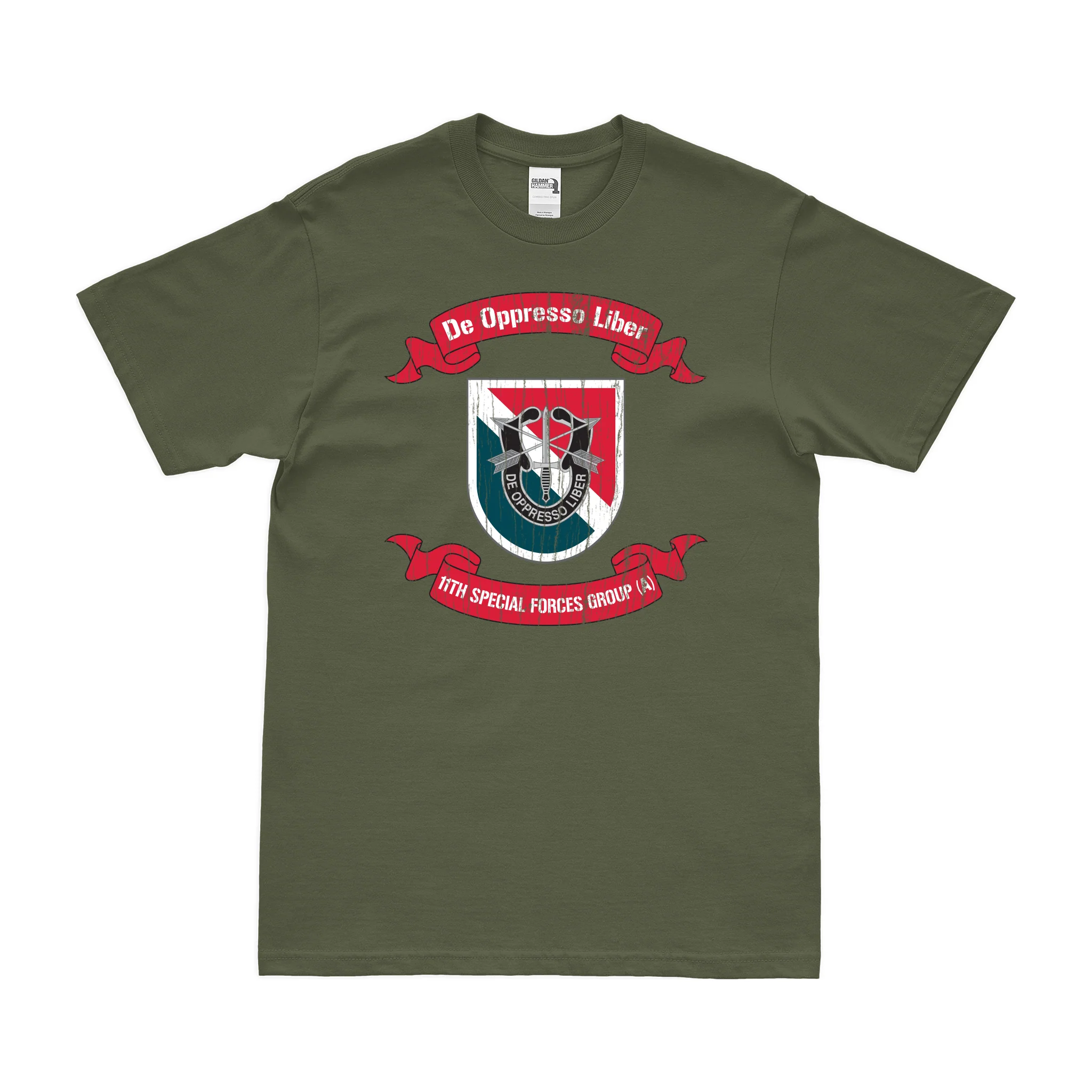 11th Special Forces Group (11th SFG) Legacy Scroll T-Shirt - Image 4