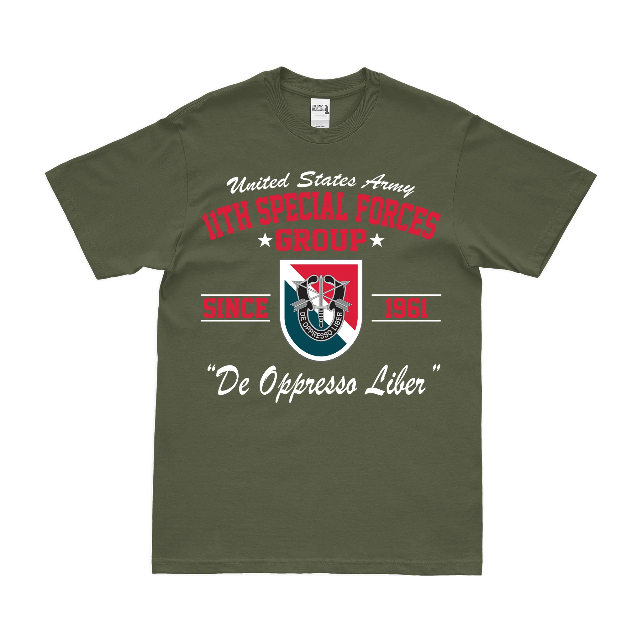 11th Special Forces Group (11th SFG) Since 1961 T-Shirt - Image 2