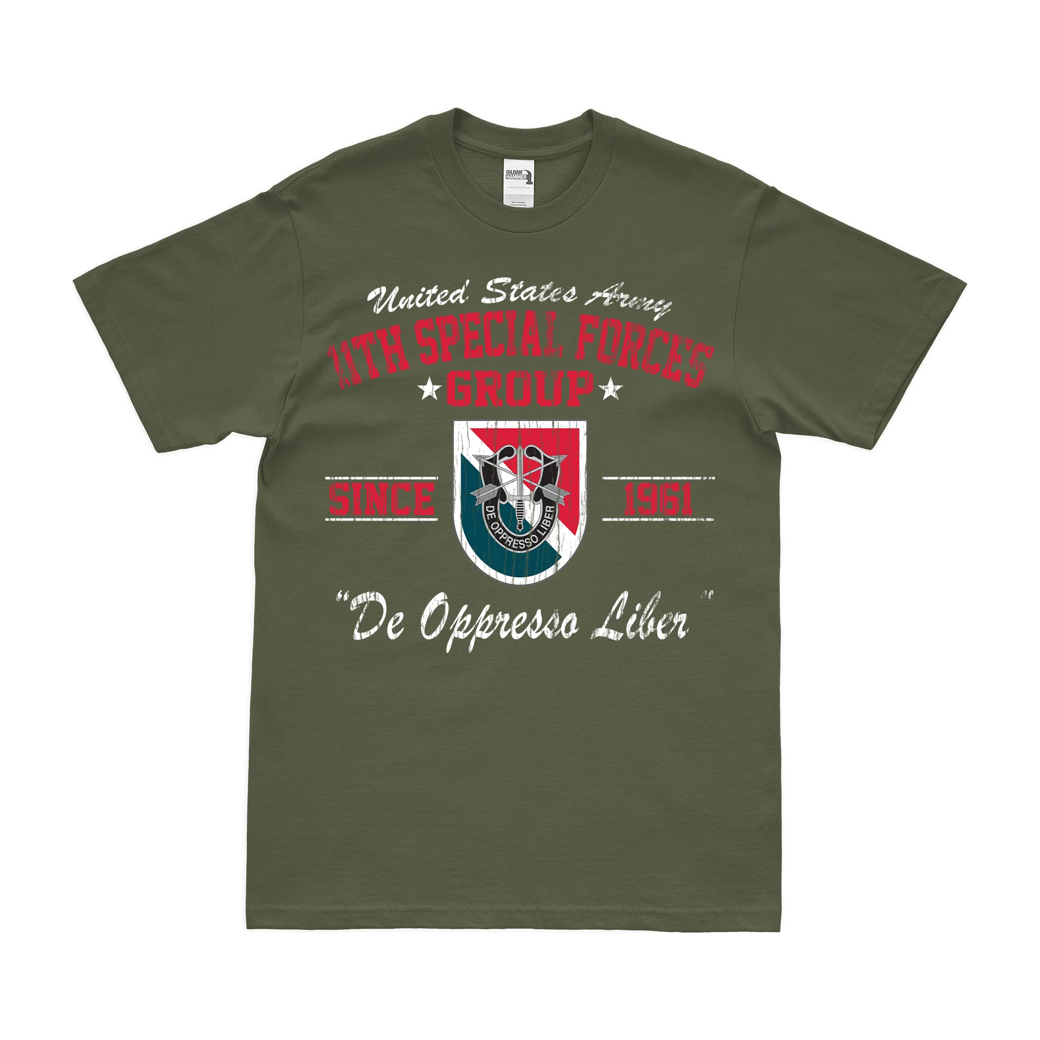 11th Special Forces Group (11th SFG) Since 1961 T-Shirt - Image 4