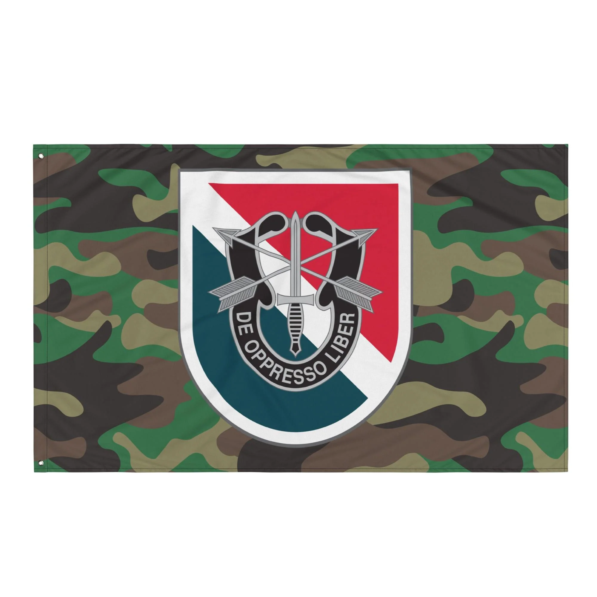 11th Special Forces Group (11th SFG) Woodland Camo Flag - Image 3