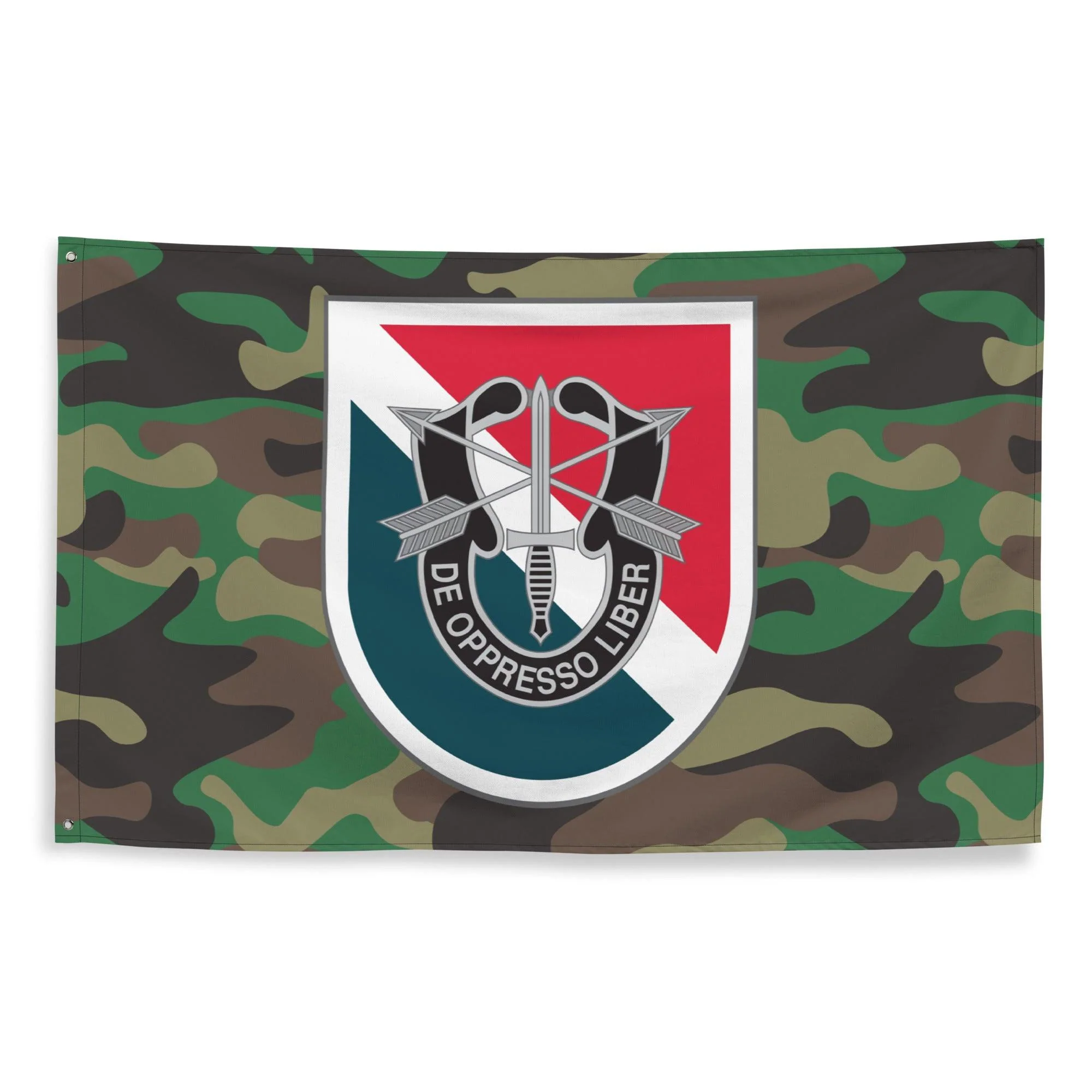 11th Special Forces Group (11th SFG) Woodland Camo Flag - Image 4