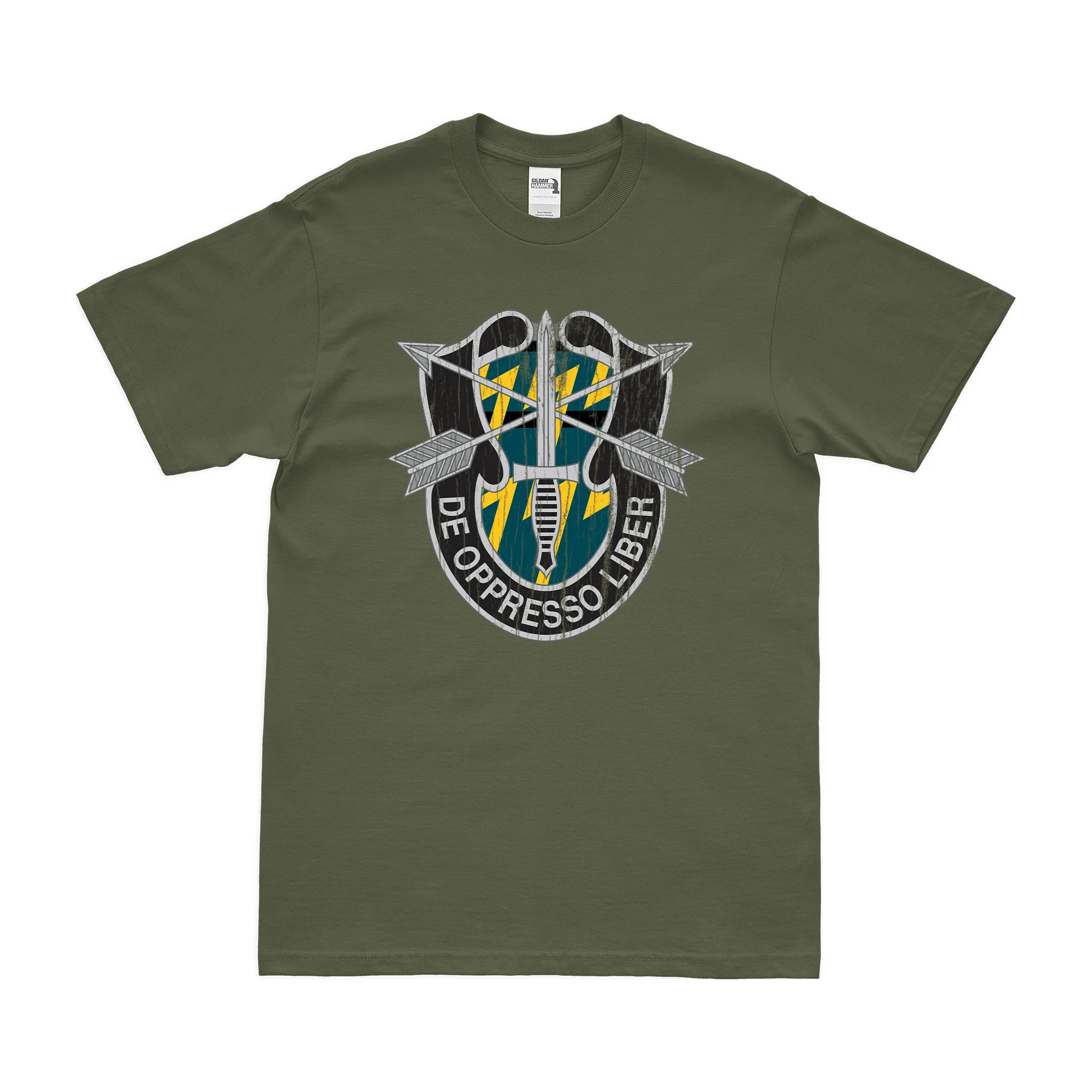12th SFG (A) De Oppresso Liber Emblem T-Shirt - Image 4