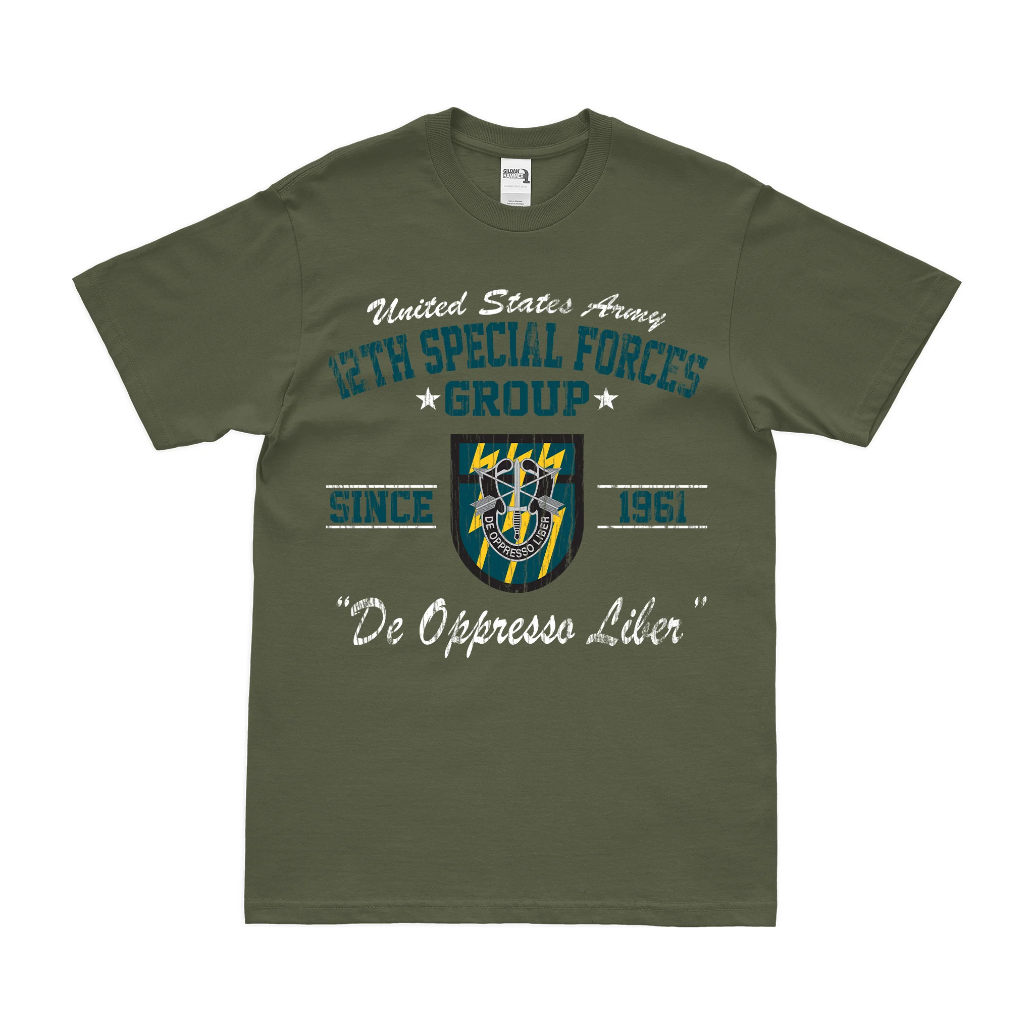 12th Special Forces Group (12th SFG) Since 1961 T-Shirt - Image 4