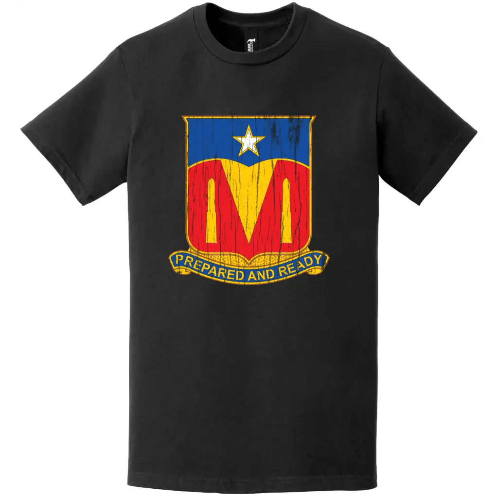 131st Signal Battalion Distressed DUI Logo Emblem T-Shirt