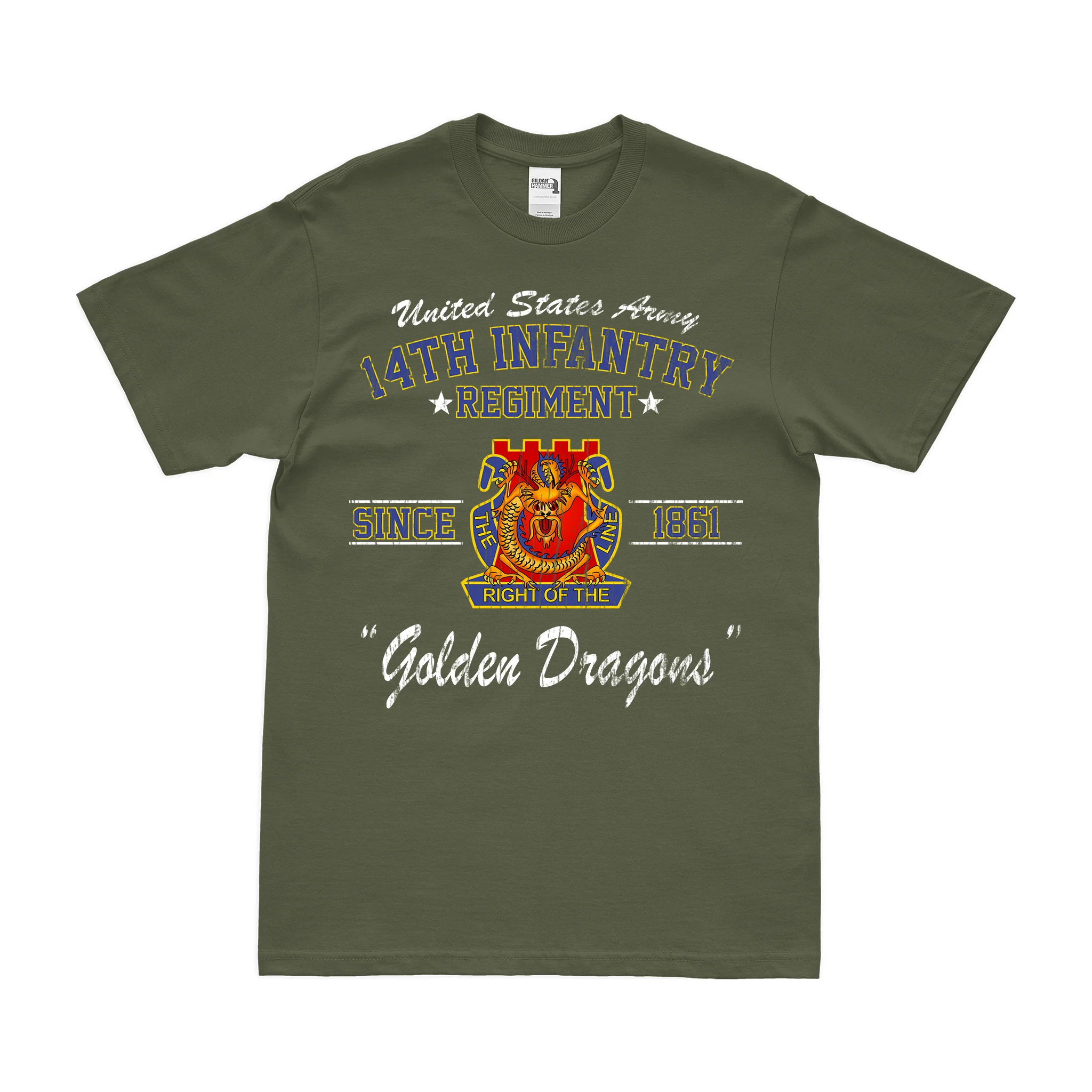 14th Infantry Regiment Since 1861 T-Shirt - Image 4