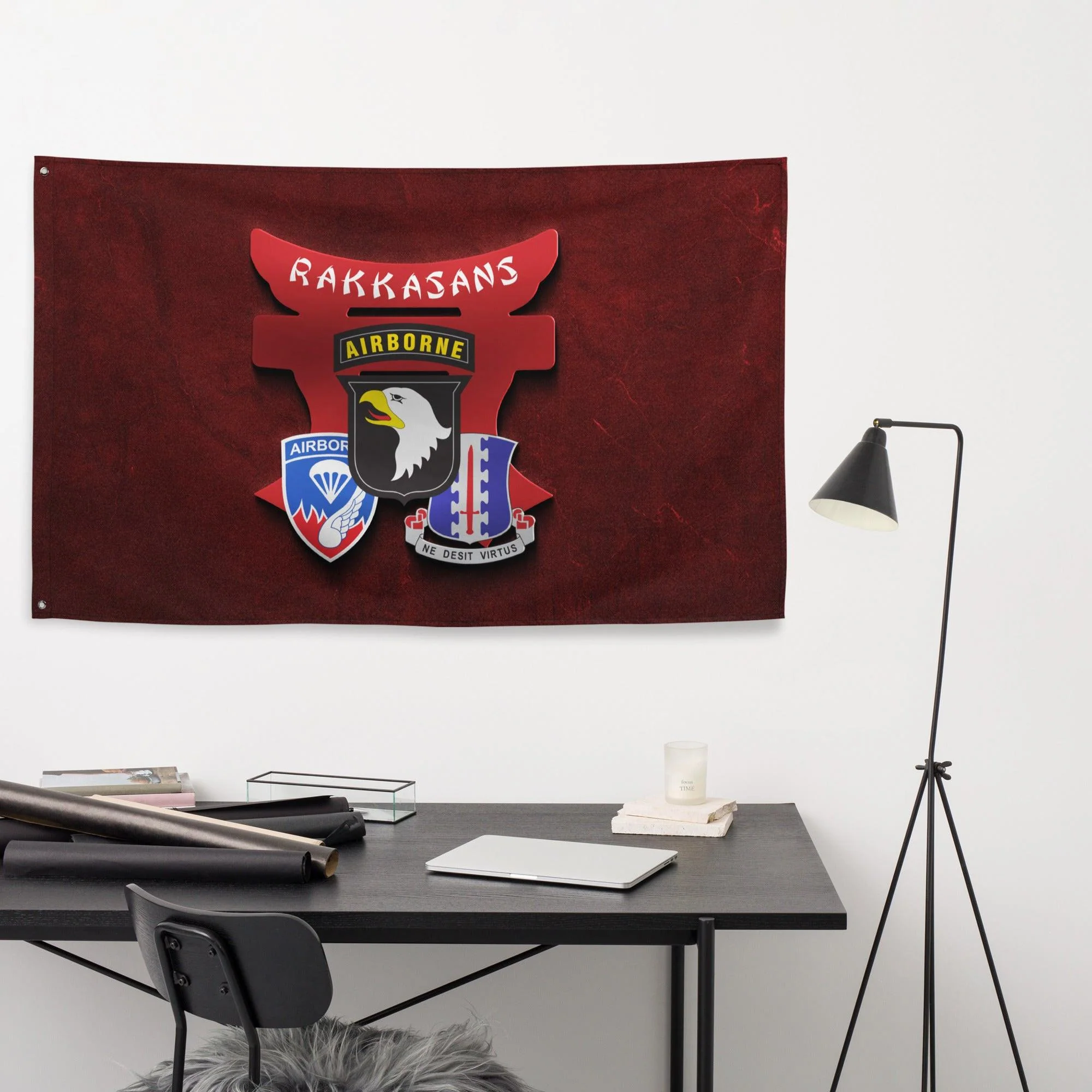 U.S. Army 187th Airborne Infantry Regiment 'Rakkasans' Red Flag - Image 2