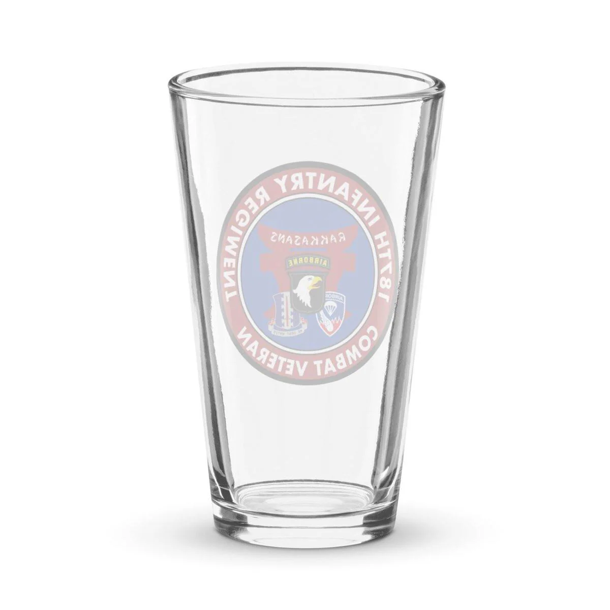 187th Infantry "Rakkasans" Combat Veteran Beer Pint Glass - Image 2