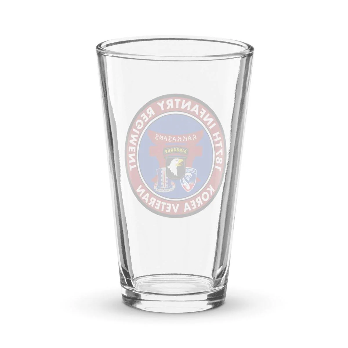 187th Infantry "Rakkasans" Korean War Veteran Beer Pint Glass - Image 2