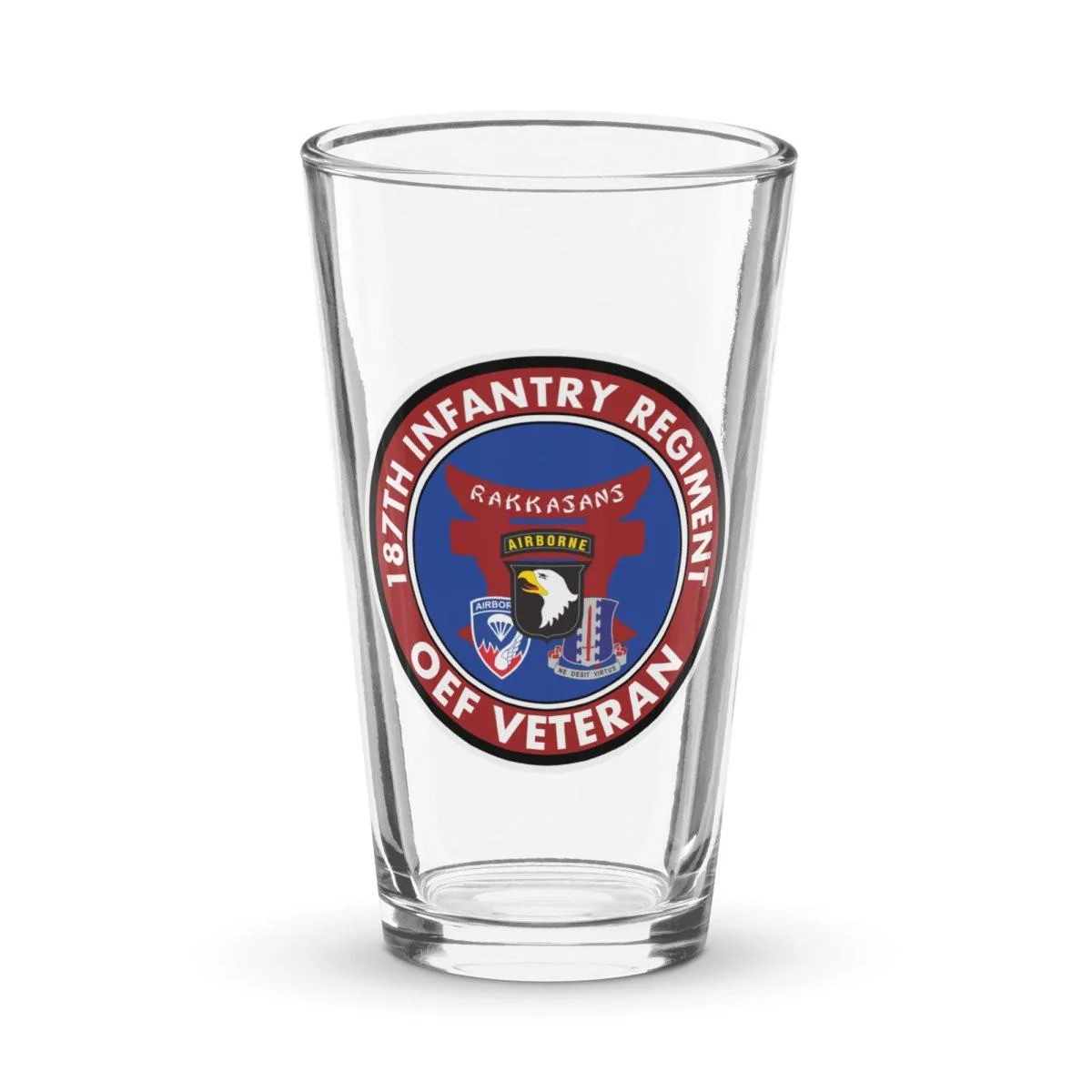 187th Infantry "Rakkasans" OEF Veteran Beer Pint Glass