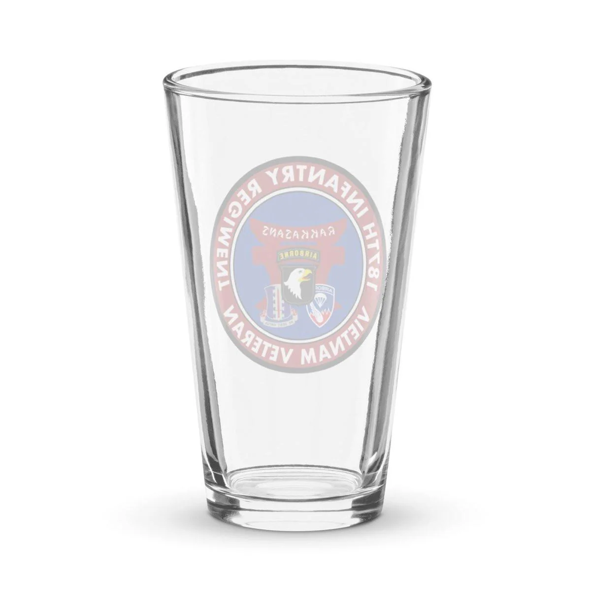187th Infantry "Rakkasans" Vietnam Veteran Beer Pint Glass - Image 2