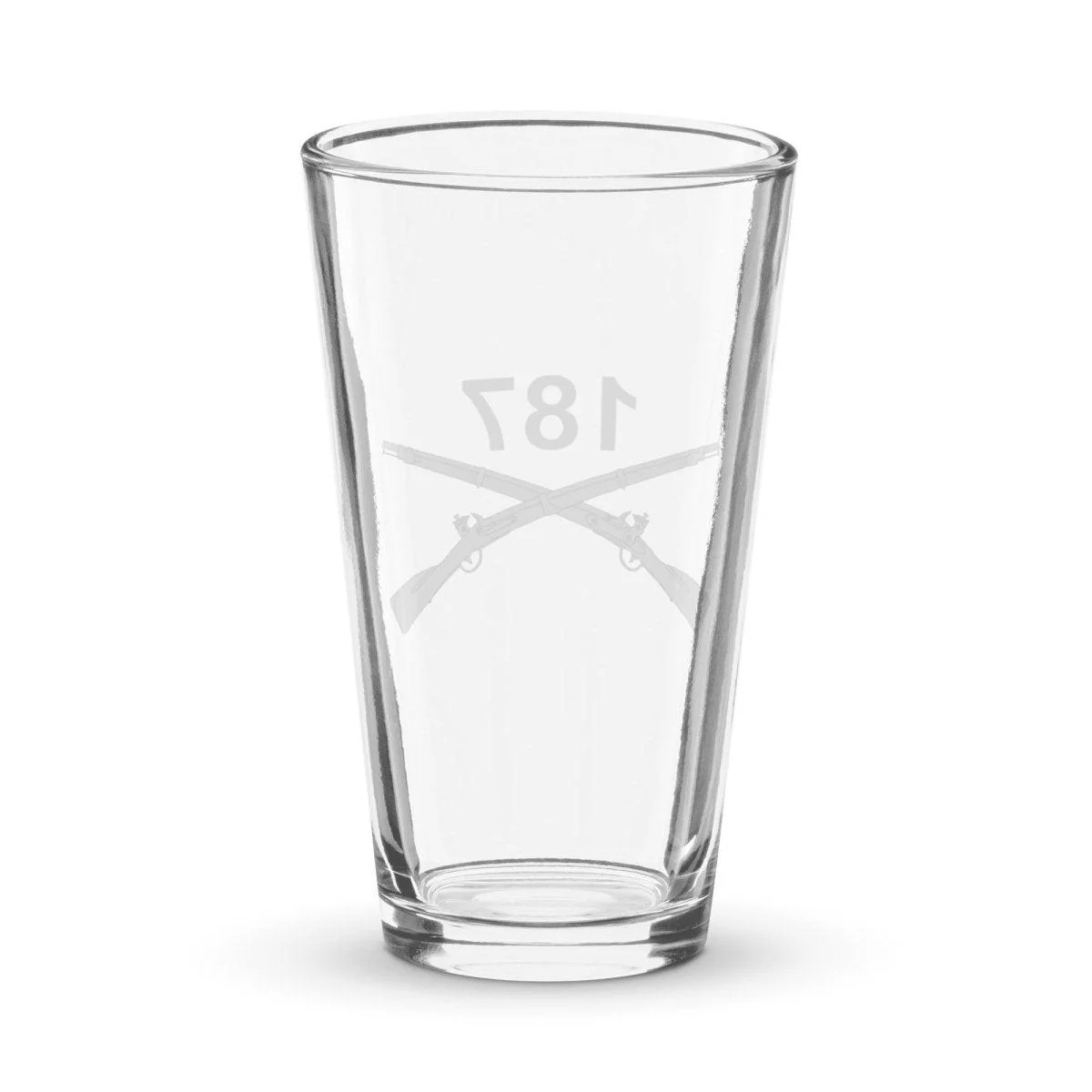 187th Infantry Regiment "Rakkasans" Crossed Rifles Beer Glass - Image 2