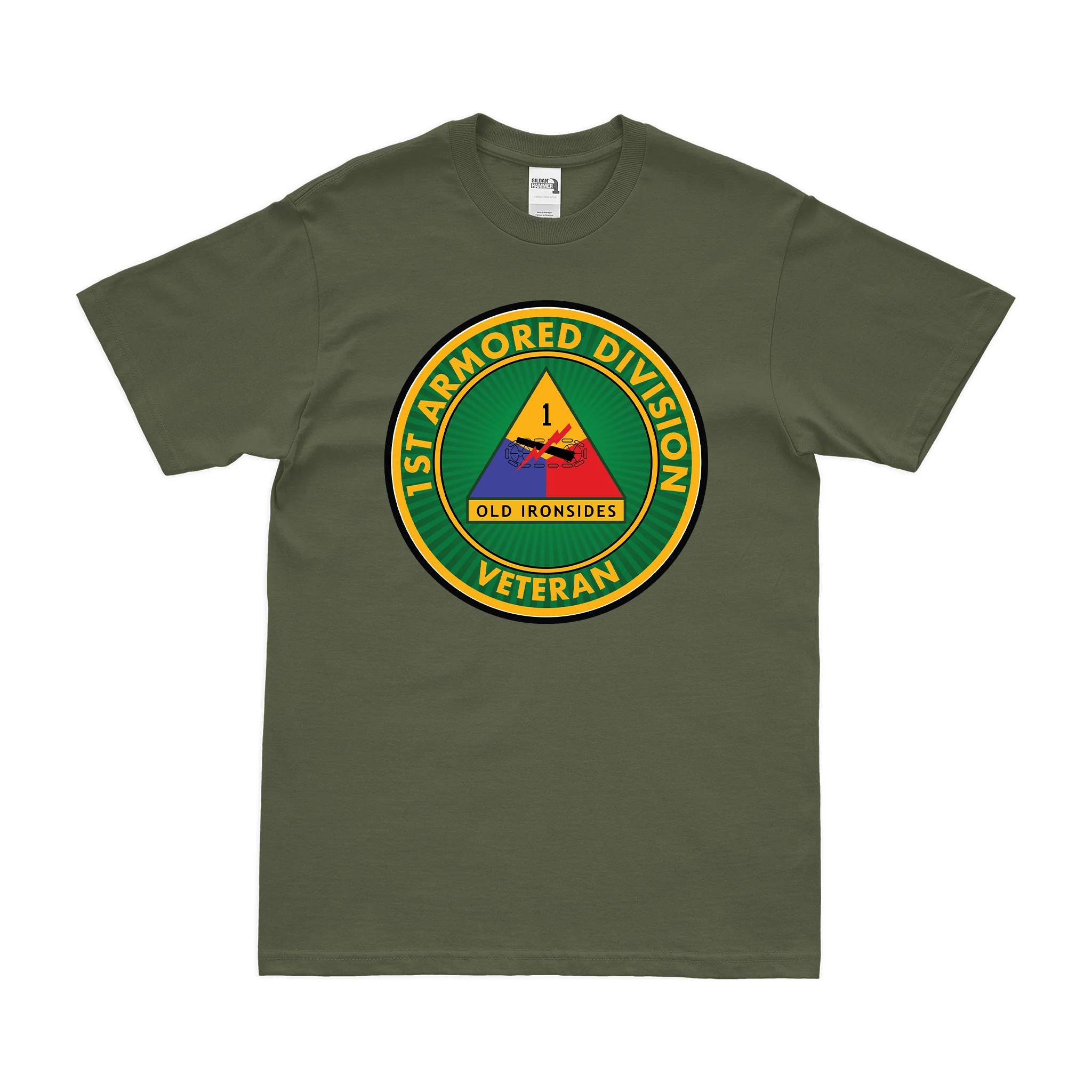 1st Armored Division Veteran Emblem T-Shirt - Image 2
