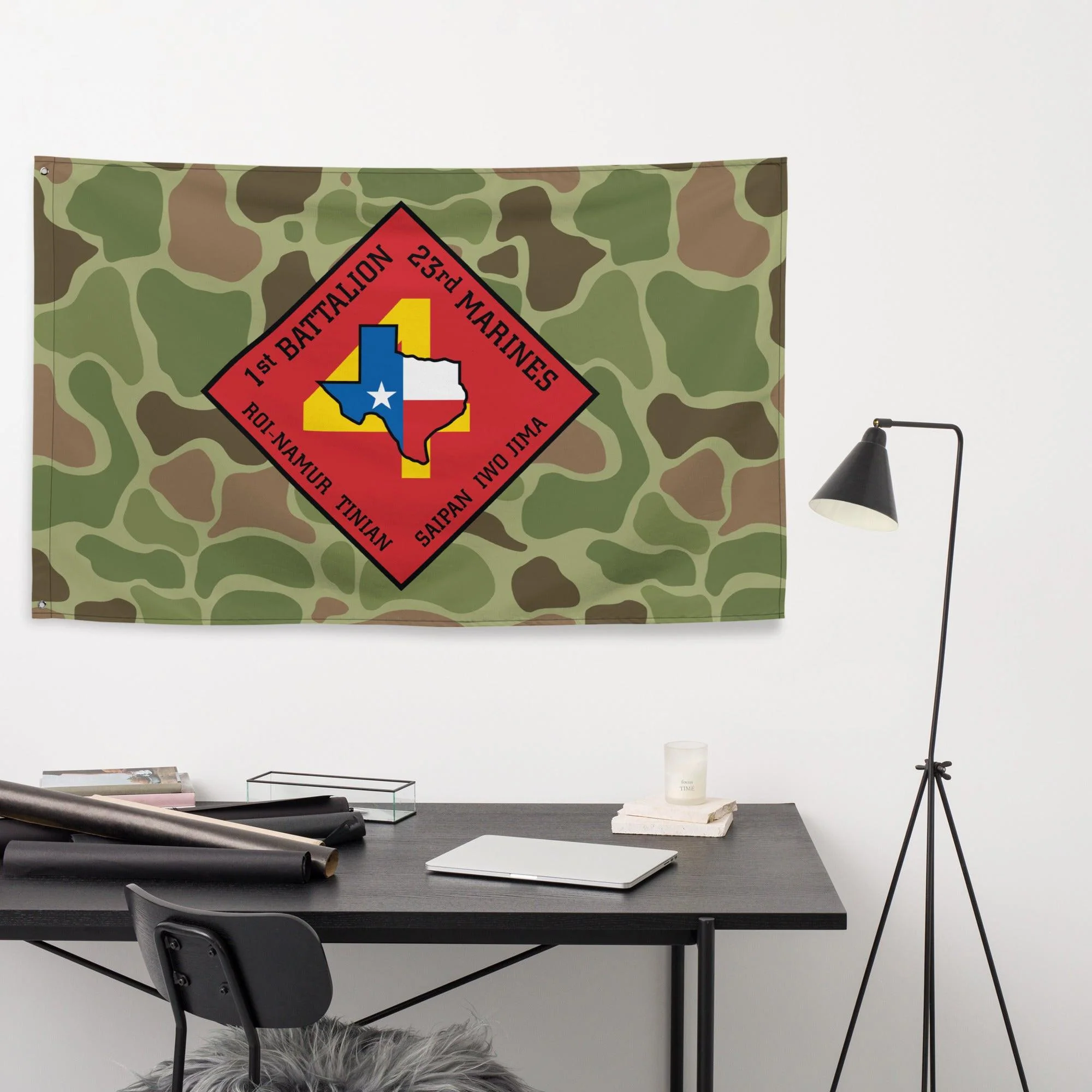1st Battalion 23rd Marines (1/23 Marines) Frogskin Camo Flag - Image 4