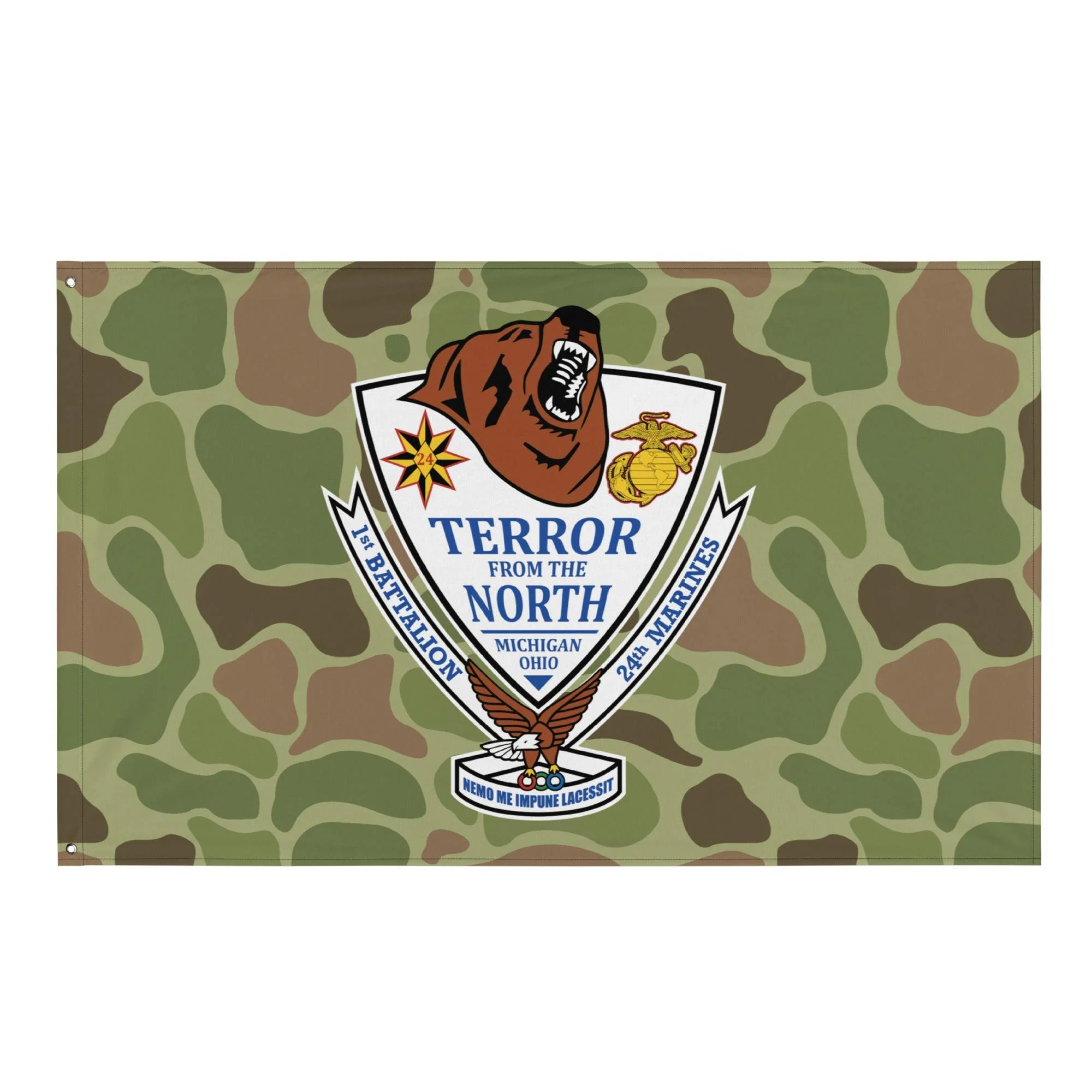 1st Battalion 24th Marines (1/24 Marines) Frogskin Camo Flag