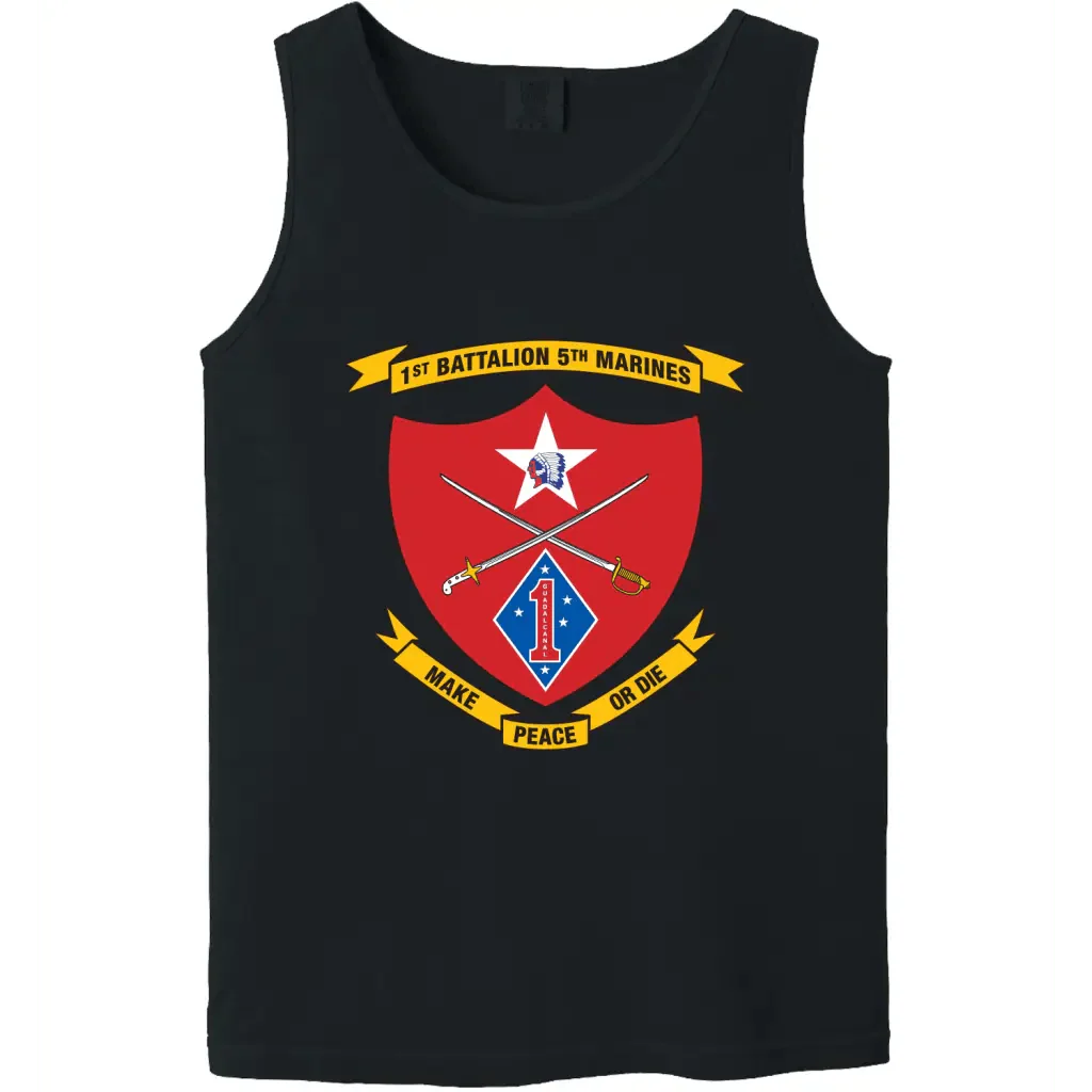 1st Battalion, 5th Marines (1/5) Unit Logo Emblem Tank Top