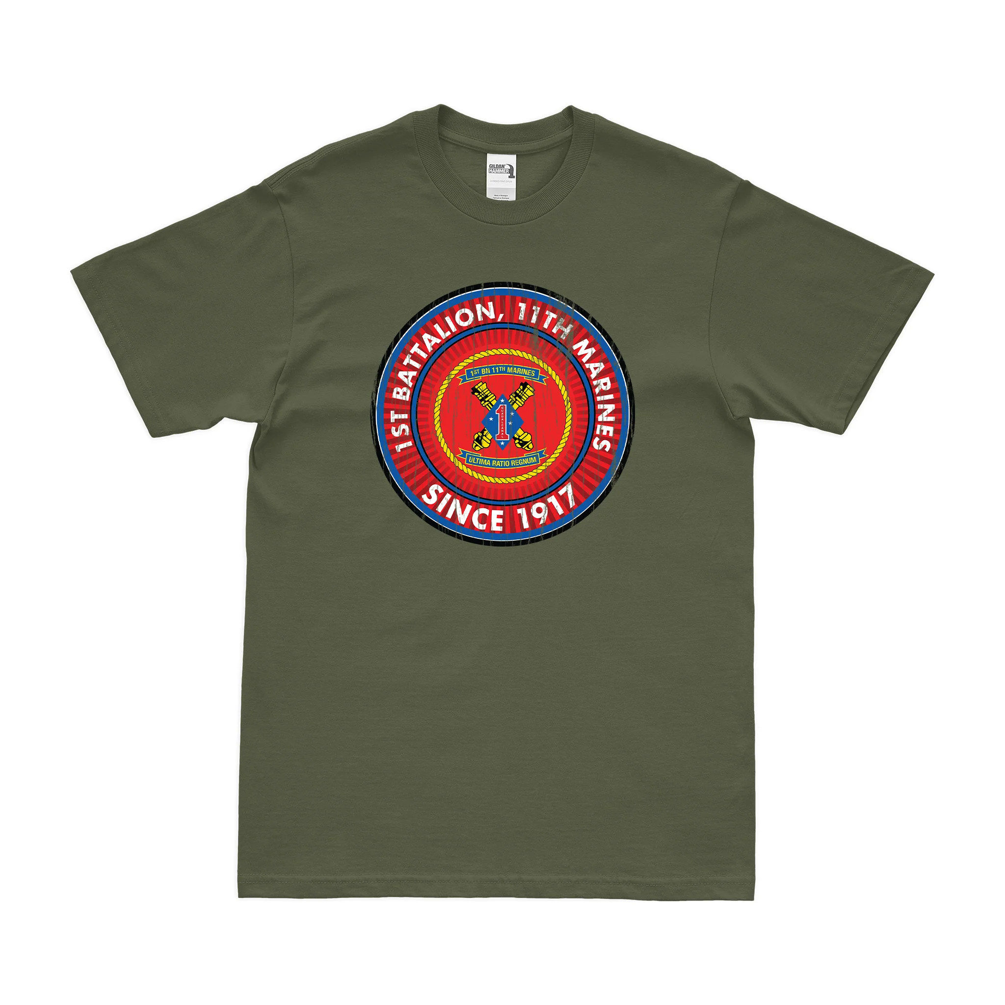 1st Bn 11th Marines (1/11 Marines) Since 1917 T-Shirt - Image 4