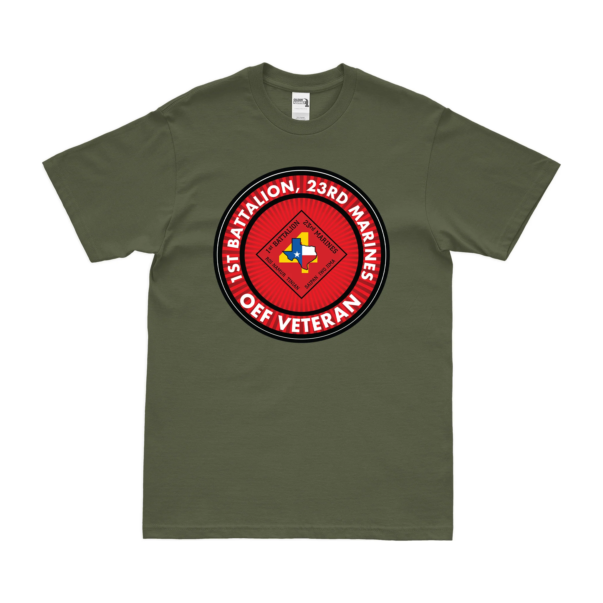 1st Bn 23rd Marines (1/23 Marines) OEF Veteran T-Shirt - Image 2