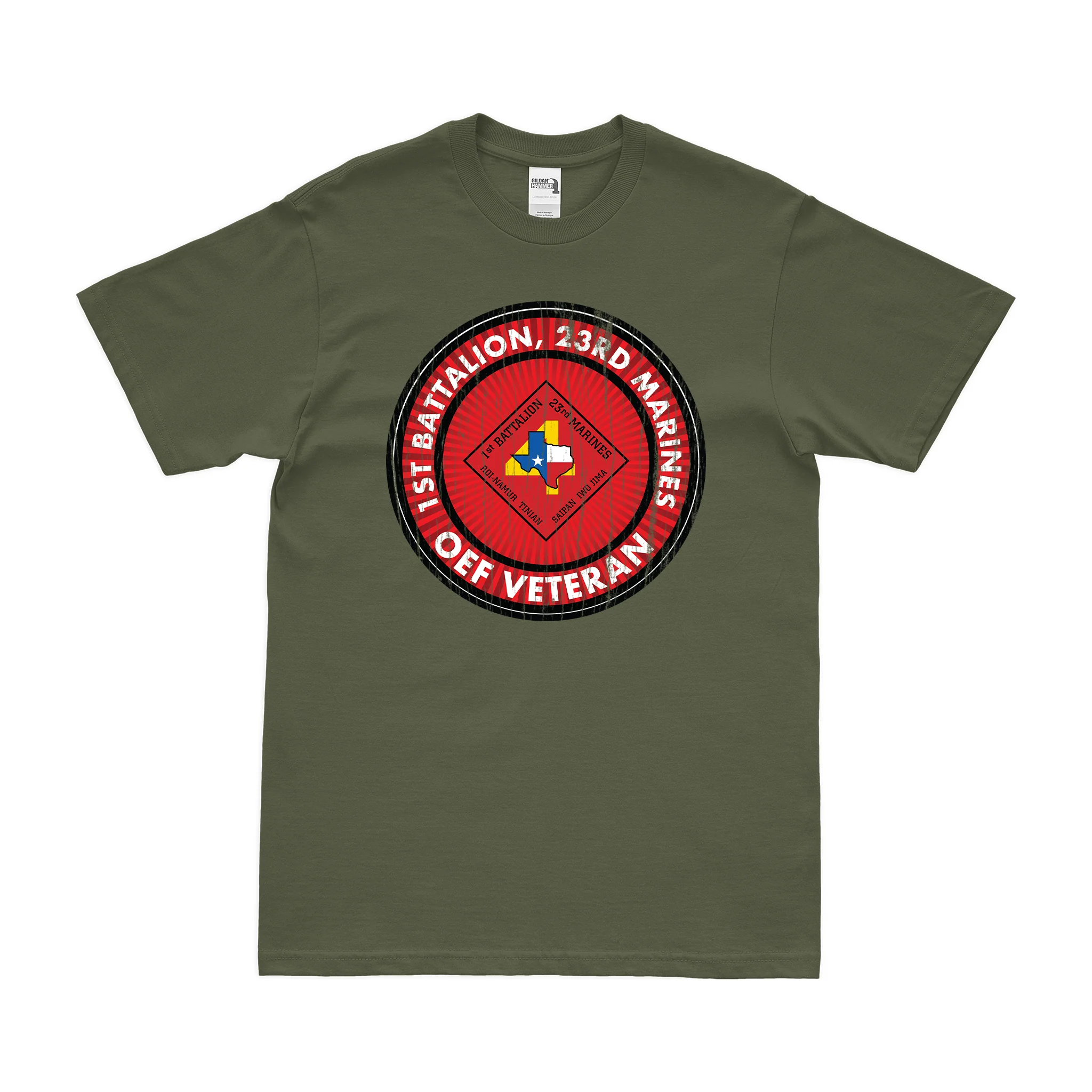 1st Bn 23rd Marines (1/23 Marines) OEF Veteran T-Shirt - Image 4