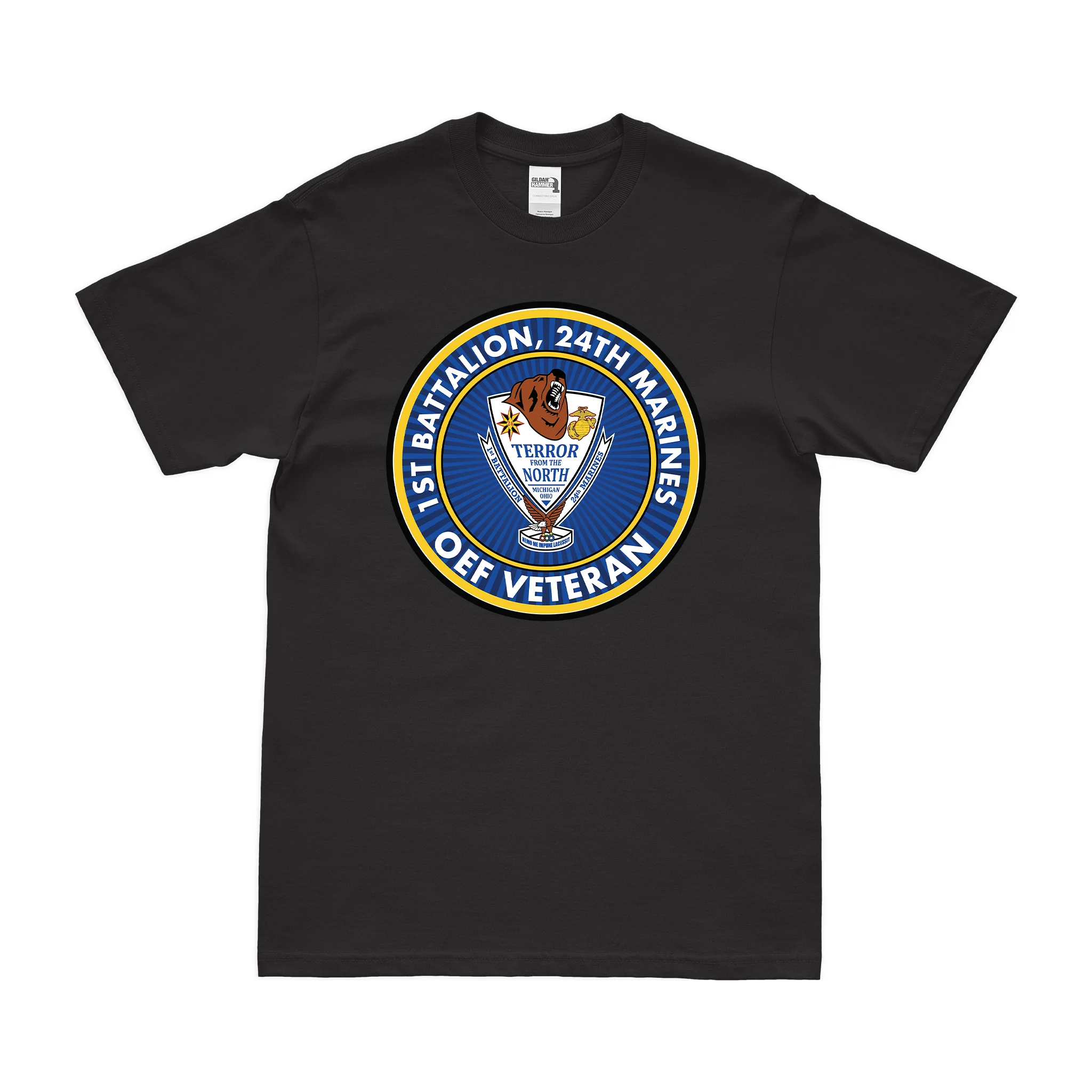 1st Bn 24th Marines (1/24 Marines) OEF Veteran T-Shirt