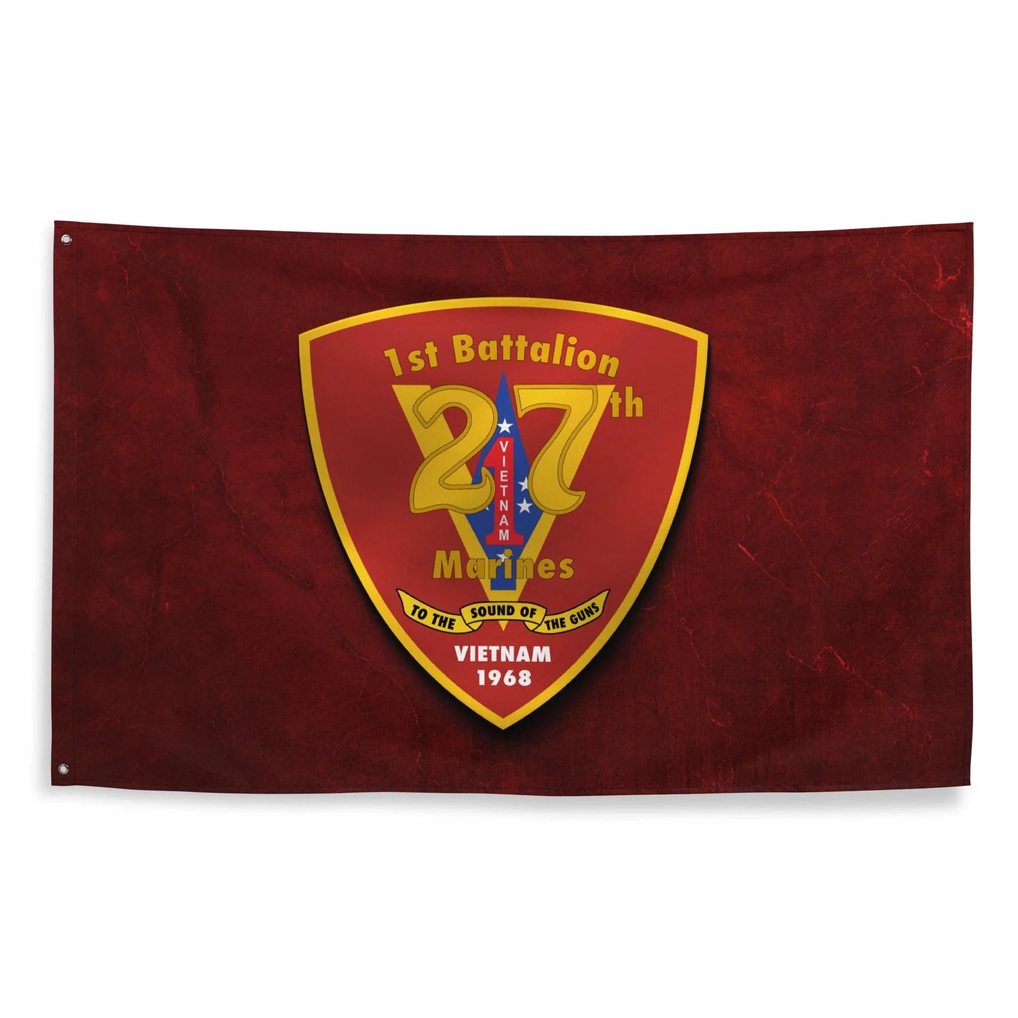 1st Bn 27th Marines (1/27 Marines) Red Wall Flag - Image 3