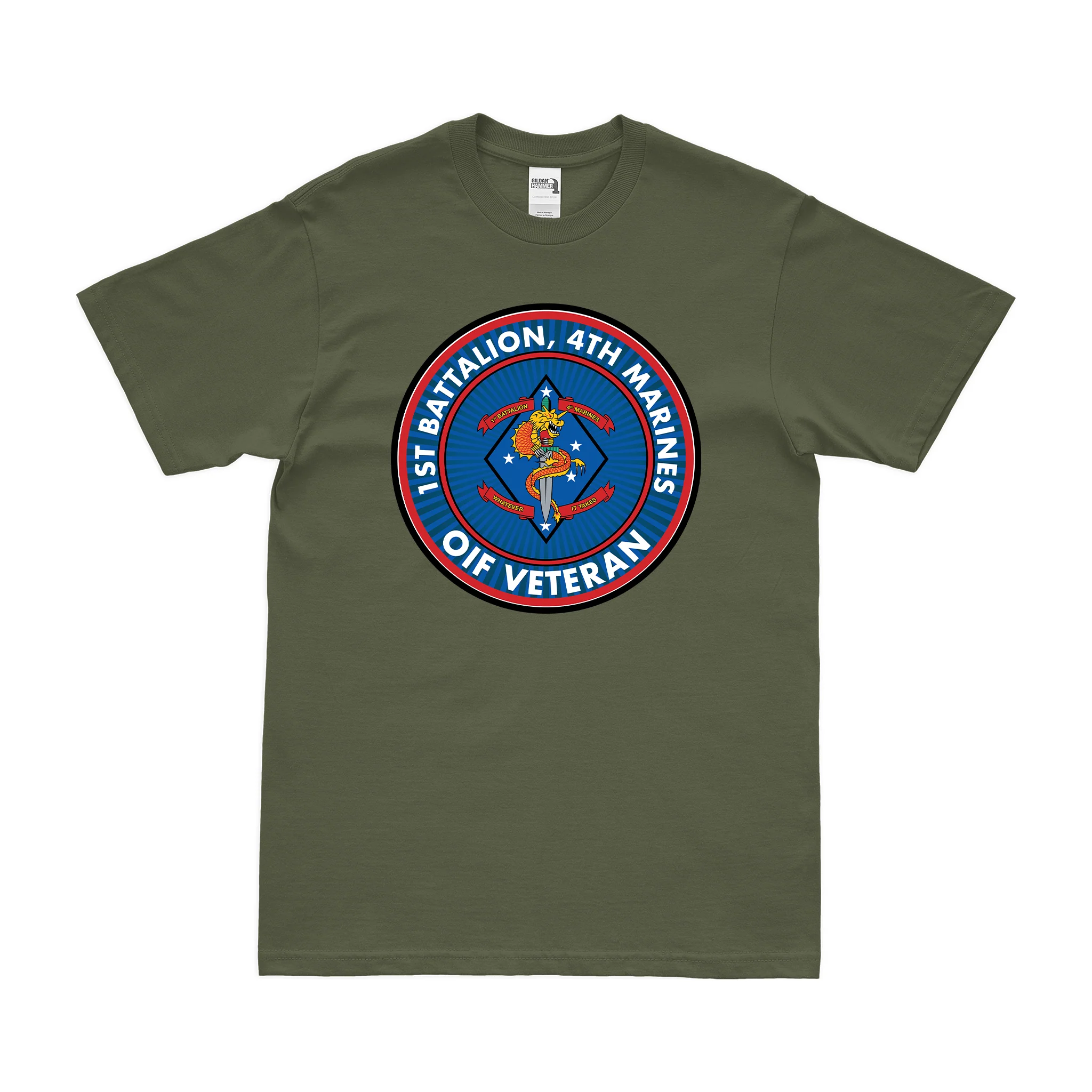 1st Bn 4th Marines (1/4 Marines) OIF Veteran T-Shirt - Image 2