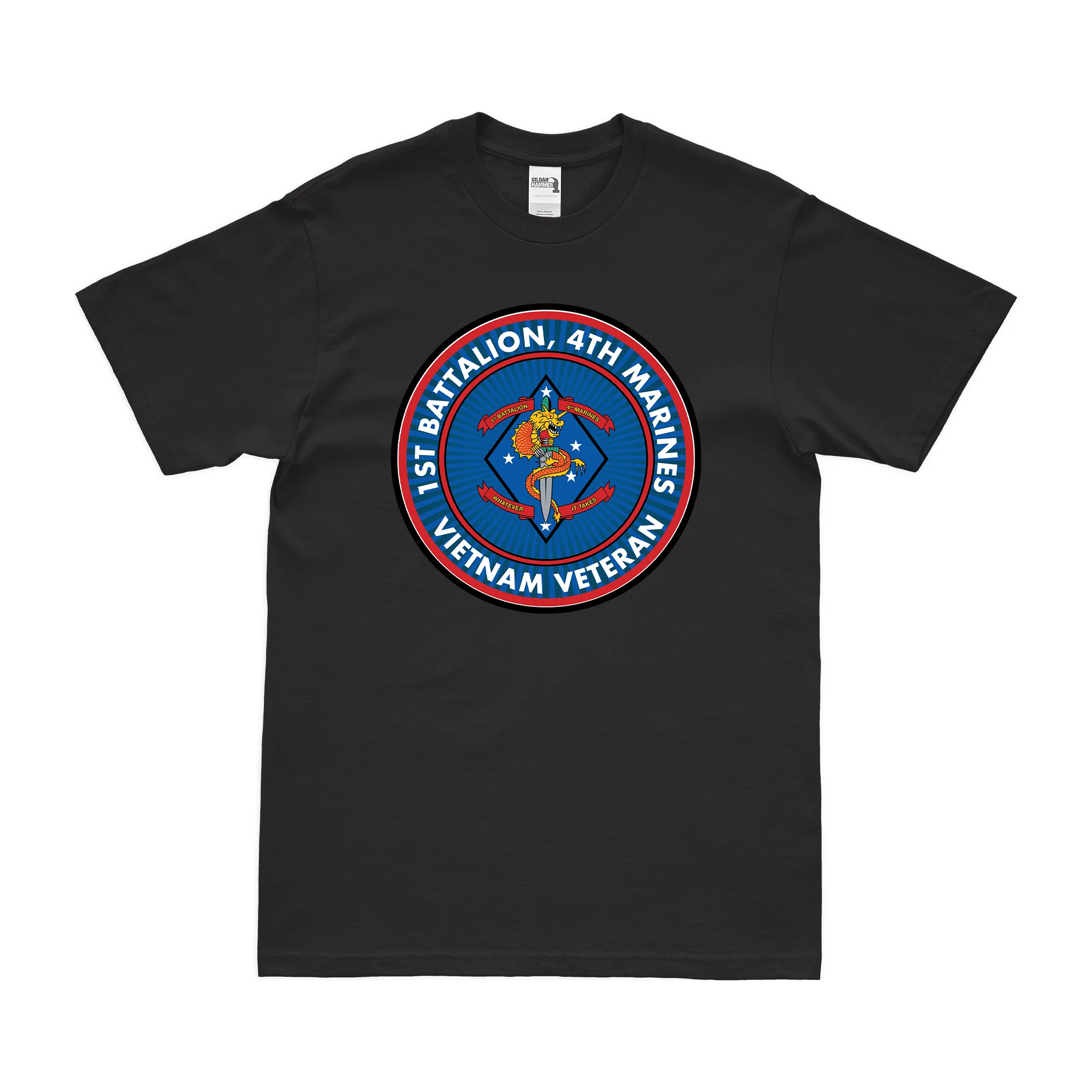 1st Bn 4th Marines (1/4 Marines) Vietnam Veteran T-Shirt