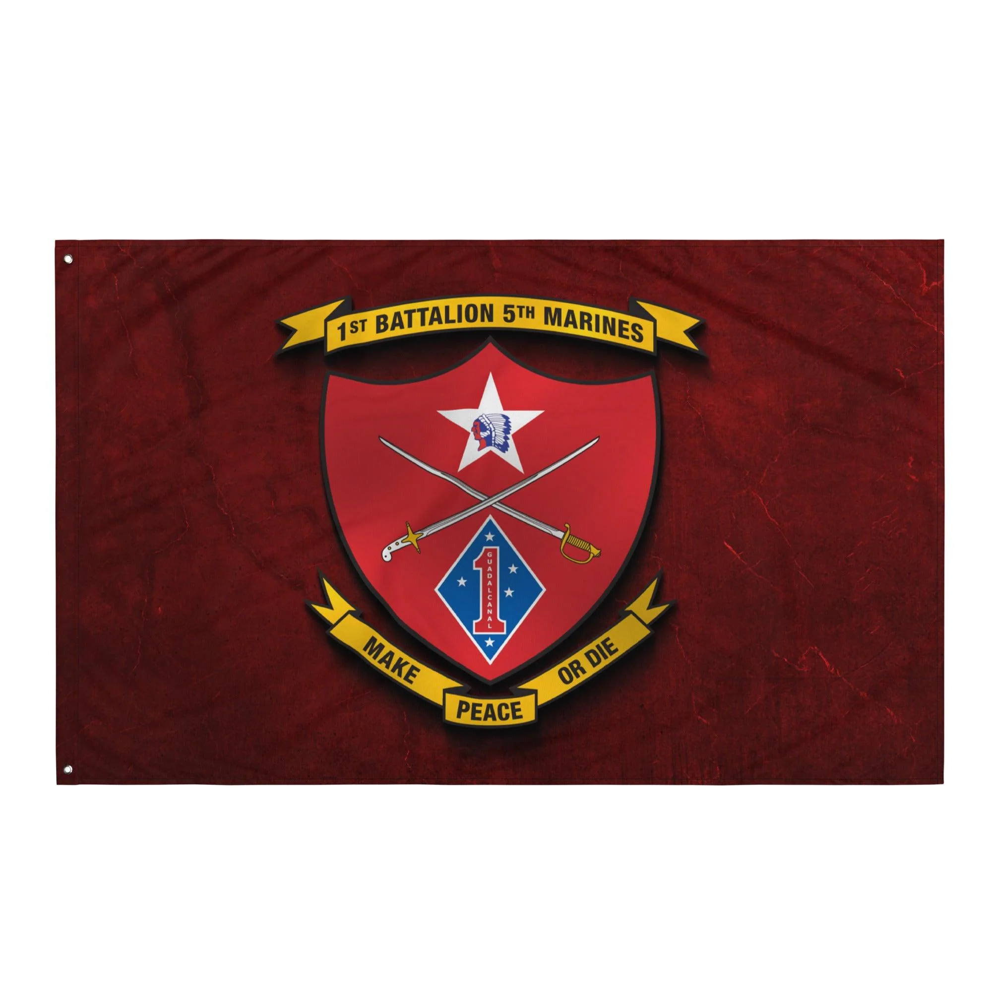 1st Bn 5th Marines (1/5 Marines) Red Wall Flag