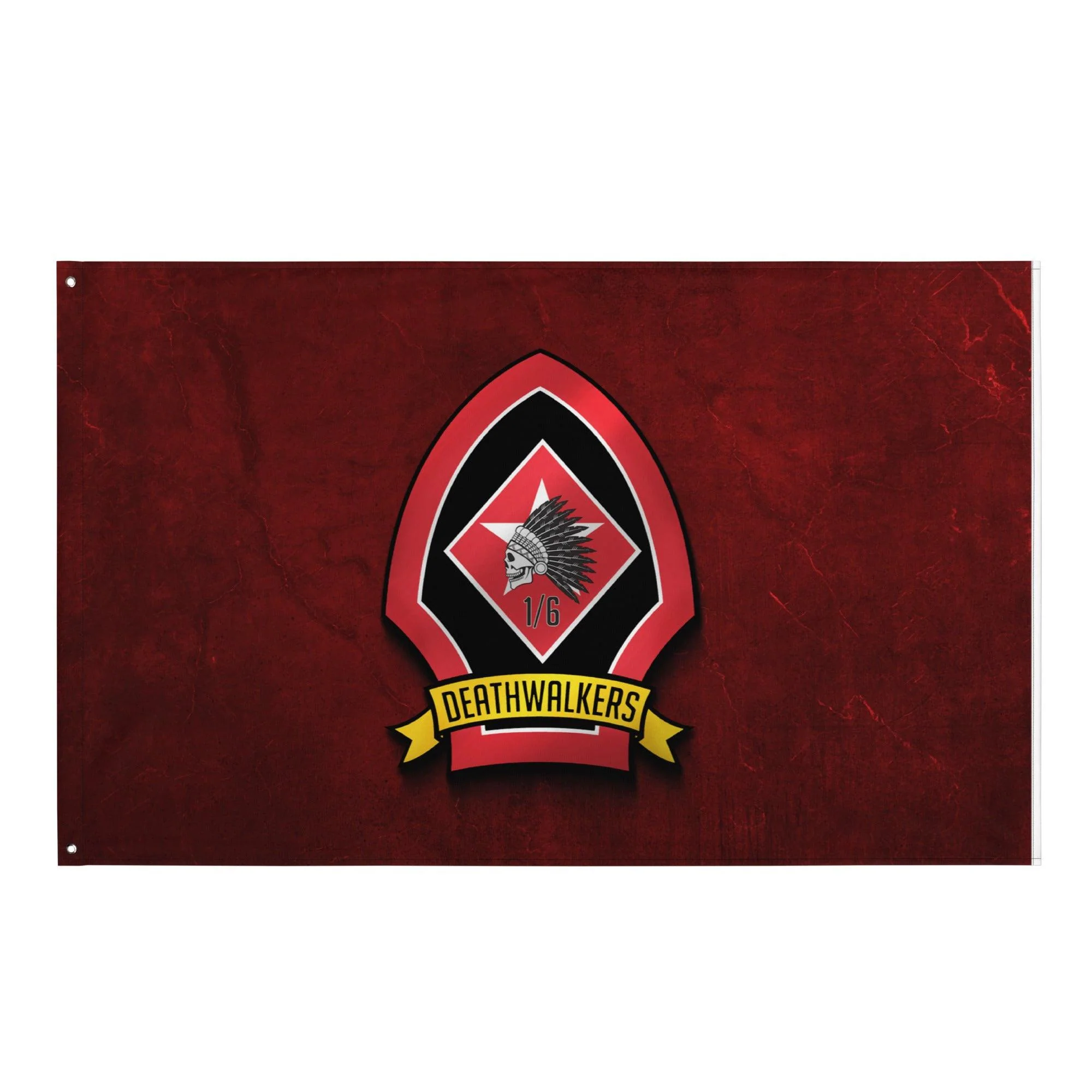1st Bn 6th Marines (1/6 Marines) Deathwalkers Wall Flag