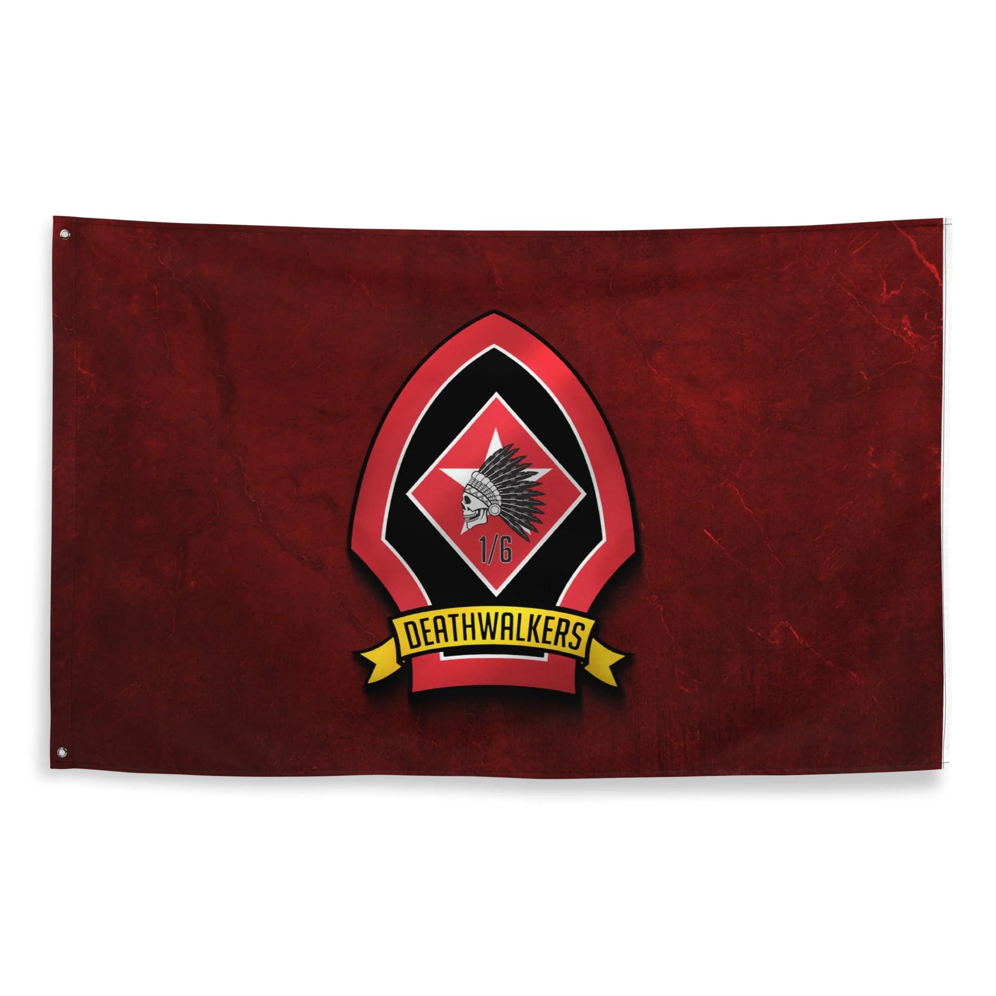 1st Bn 6th Marines (1/6 Marines) Deathwalkers Wall Flag - Image 2