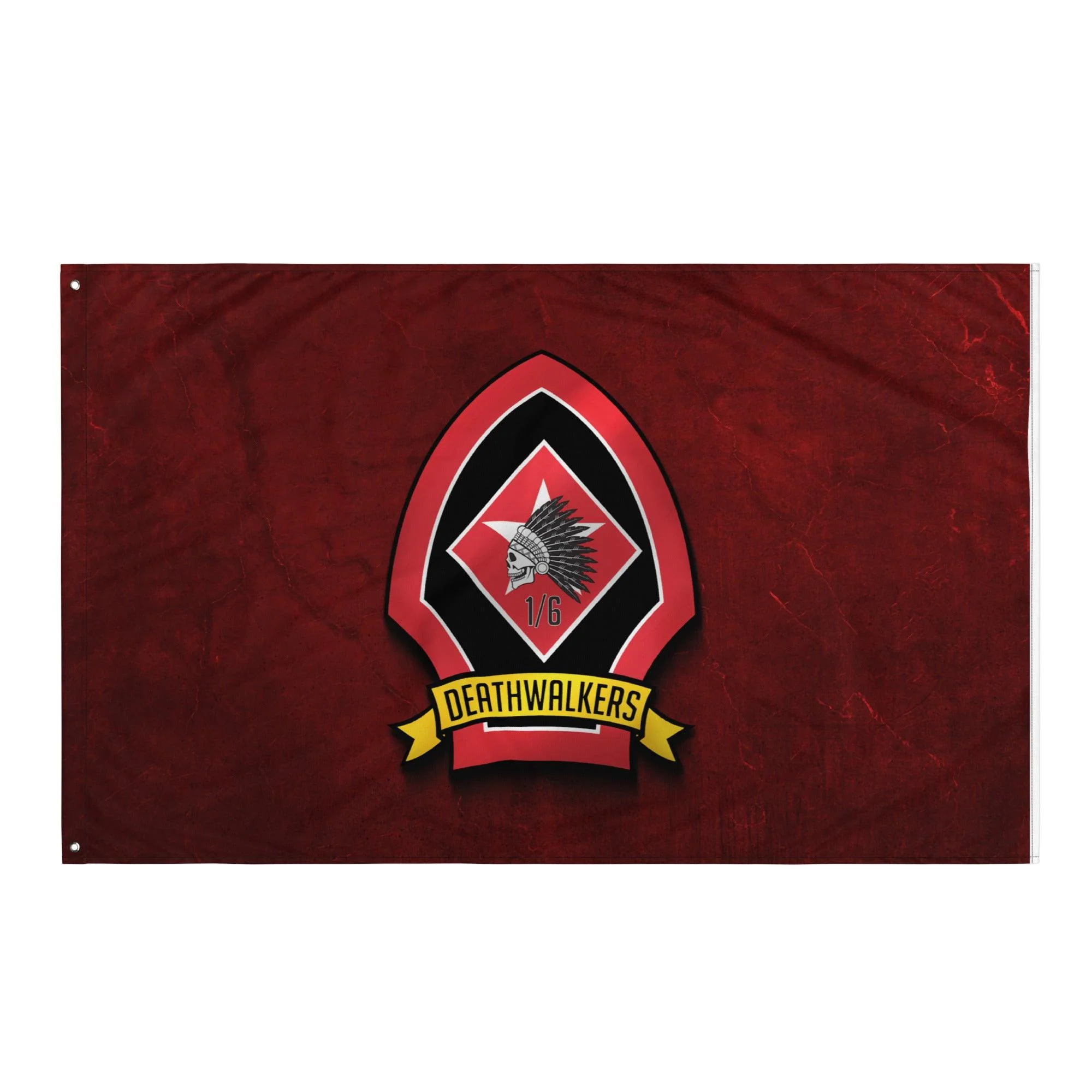 1st Bn 6th Marines (1/6 Marines) Deathwalkers Wall Flag - Image 3
