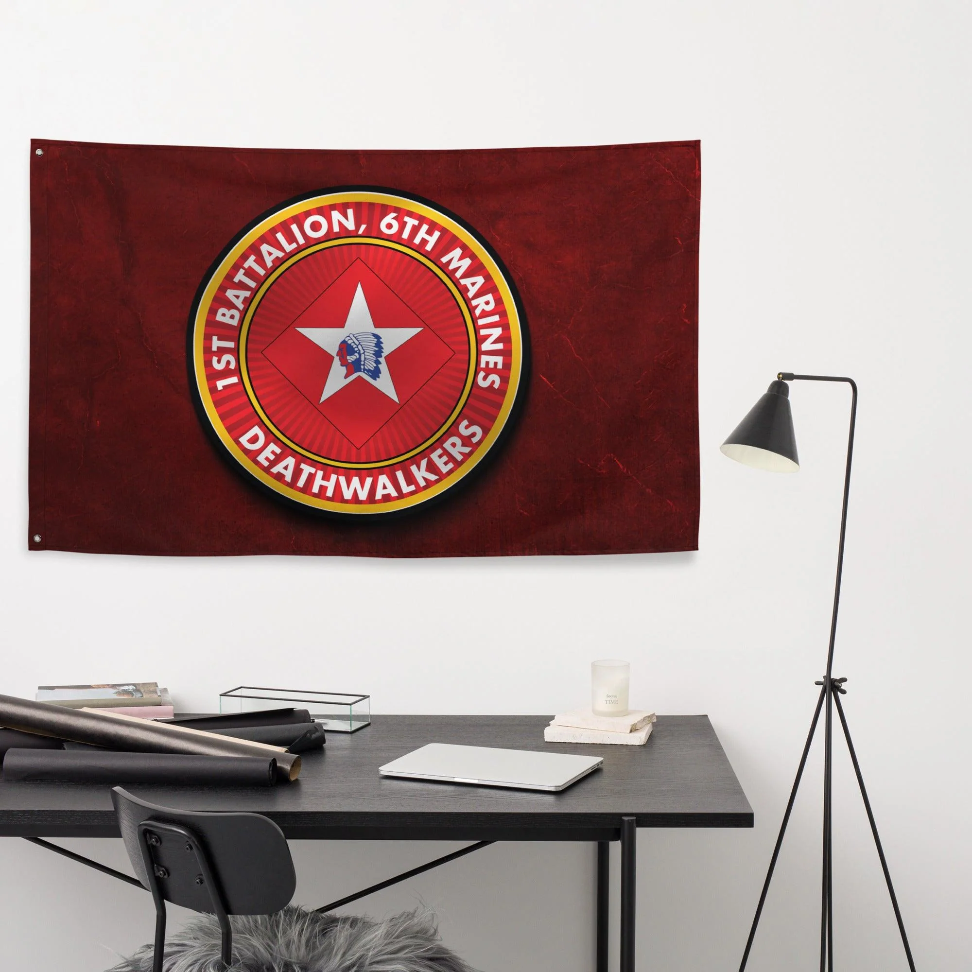 1/6 Marines Deathwalkers Red Wall Flag - Image 2