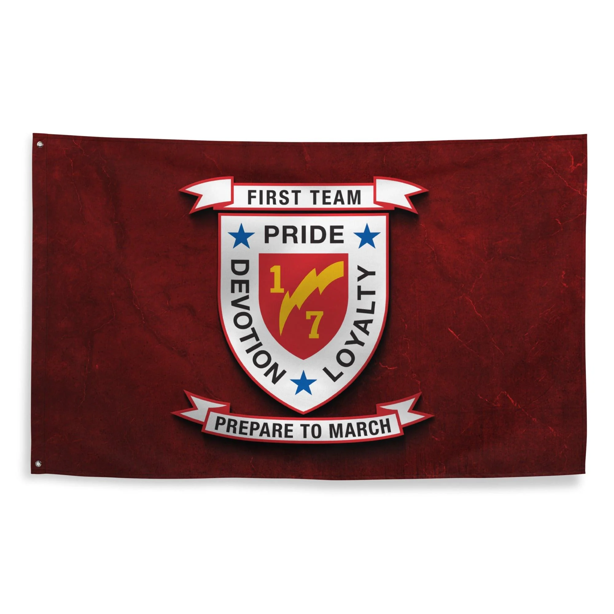 1st Bn 7th Marines (1/7 Marines) Red Wall Flag - Image 3