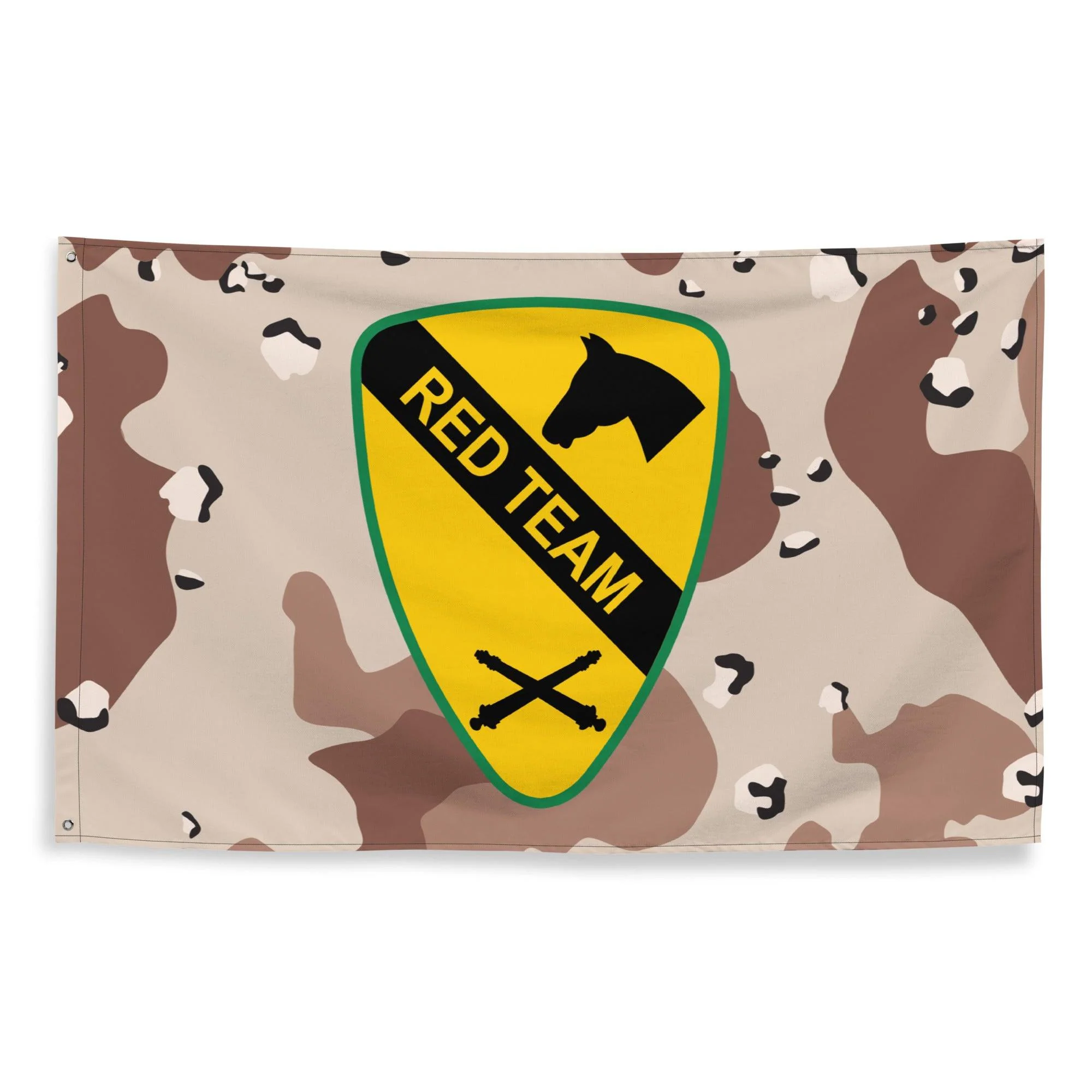 1st Cavalry Division Artillery 'Red Team' Chocolate-Chip Camo Flag - Image 4