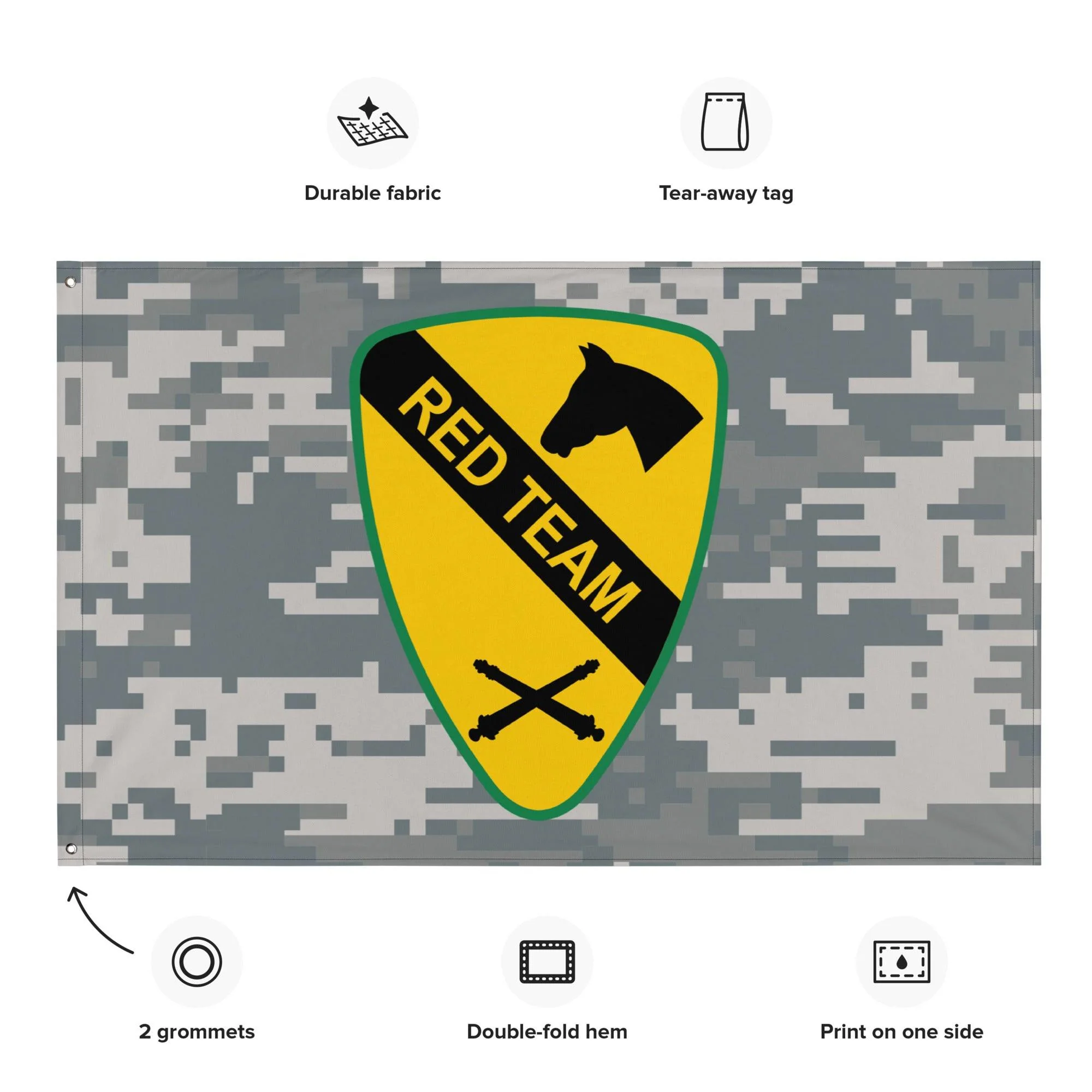 1st Cavalry Division Artillery 'Red Team' UCP Camo Flag - Image 2