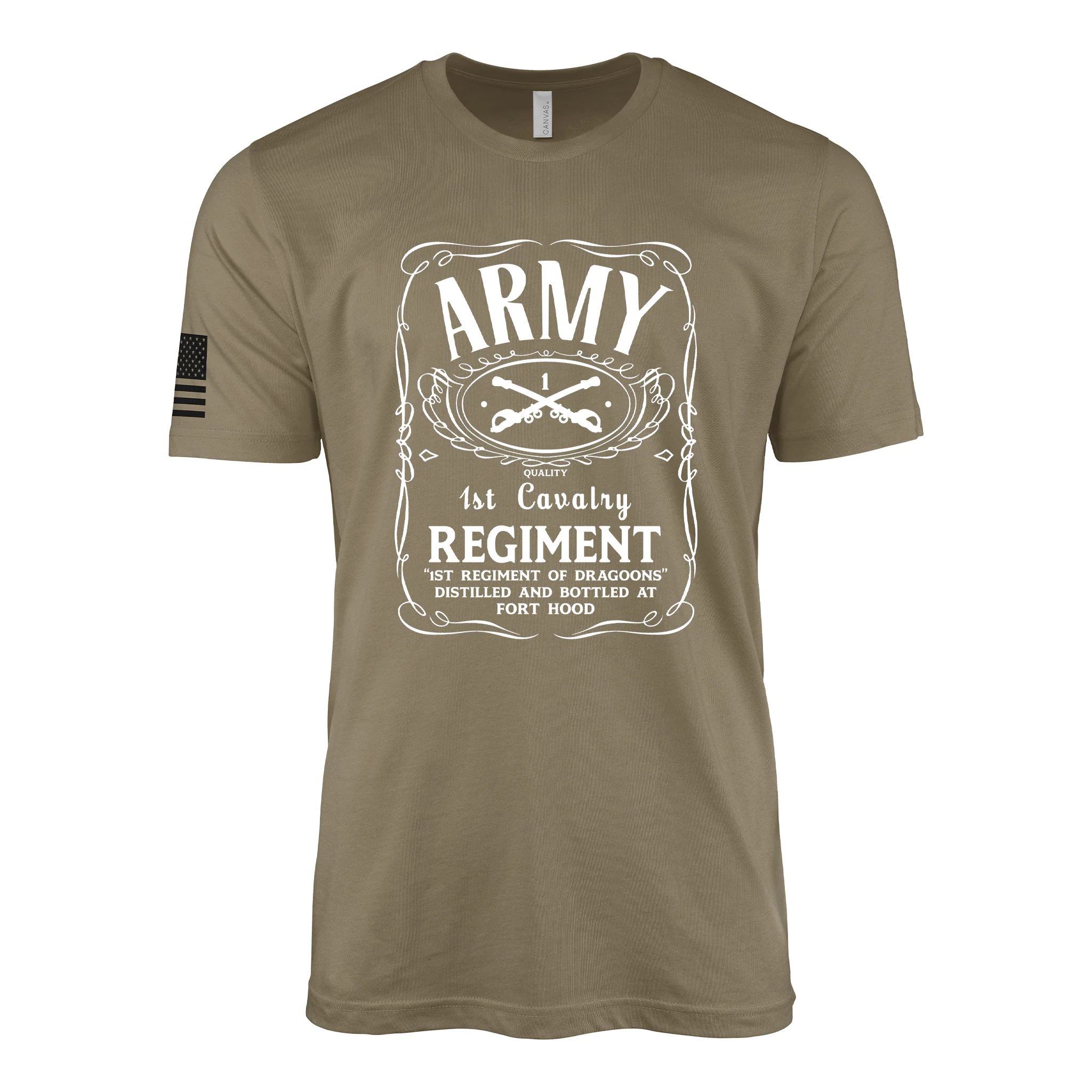 1st Cavalry Regiment Whiskey Label T-Shirt - Image 3