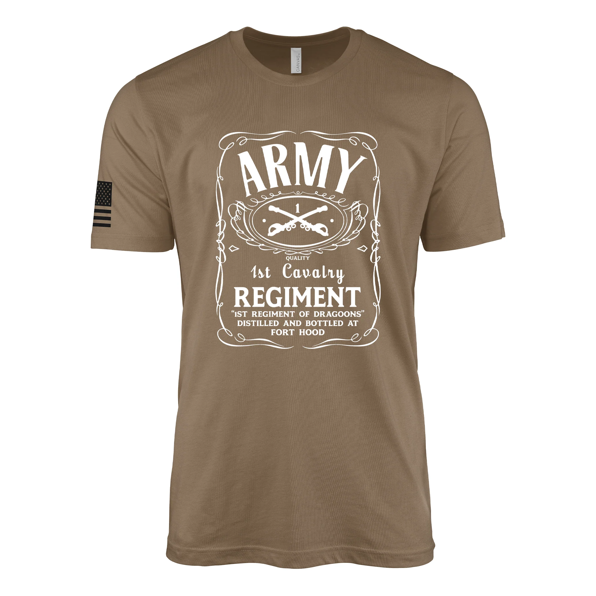 1st Cavalry Regiment Whiskey Label T-Shirt - Image 4