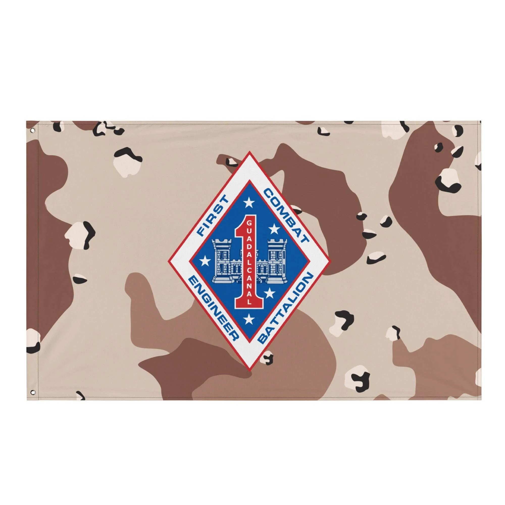 1st CEB USMC Chocolate-Chip Camo Flag
