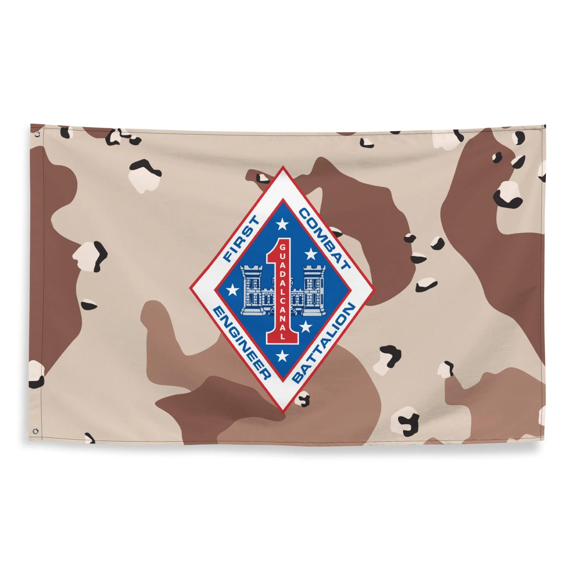 1st CEB USMC Chocolate-Chip Camo Flag - Image 3