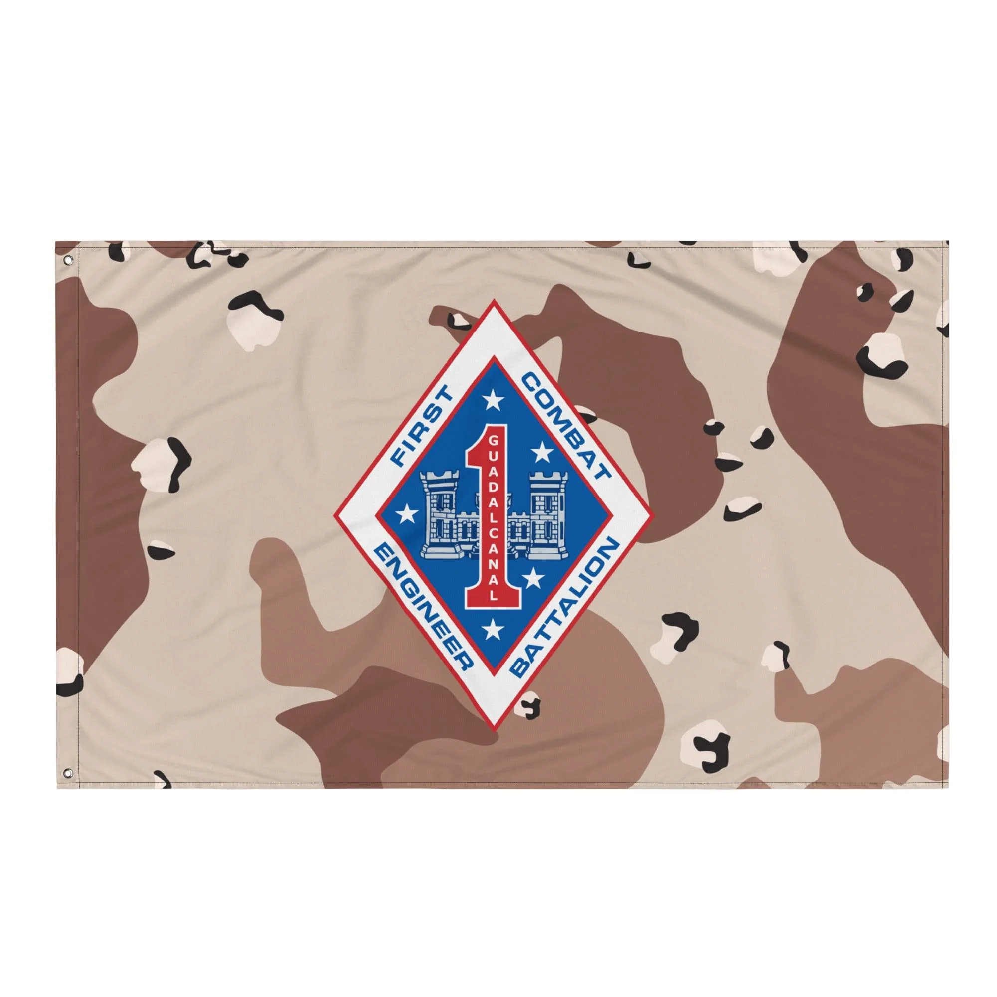 1st CEB USMC Chocolate-Chip Camo Flag - Image 4