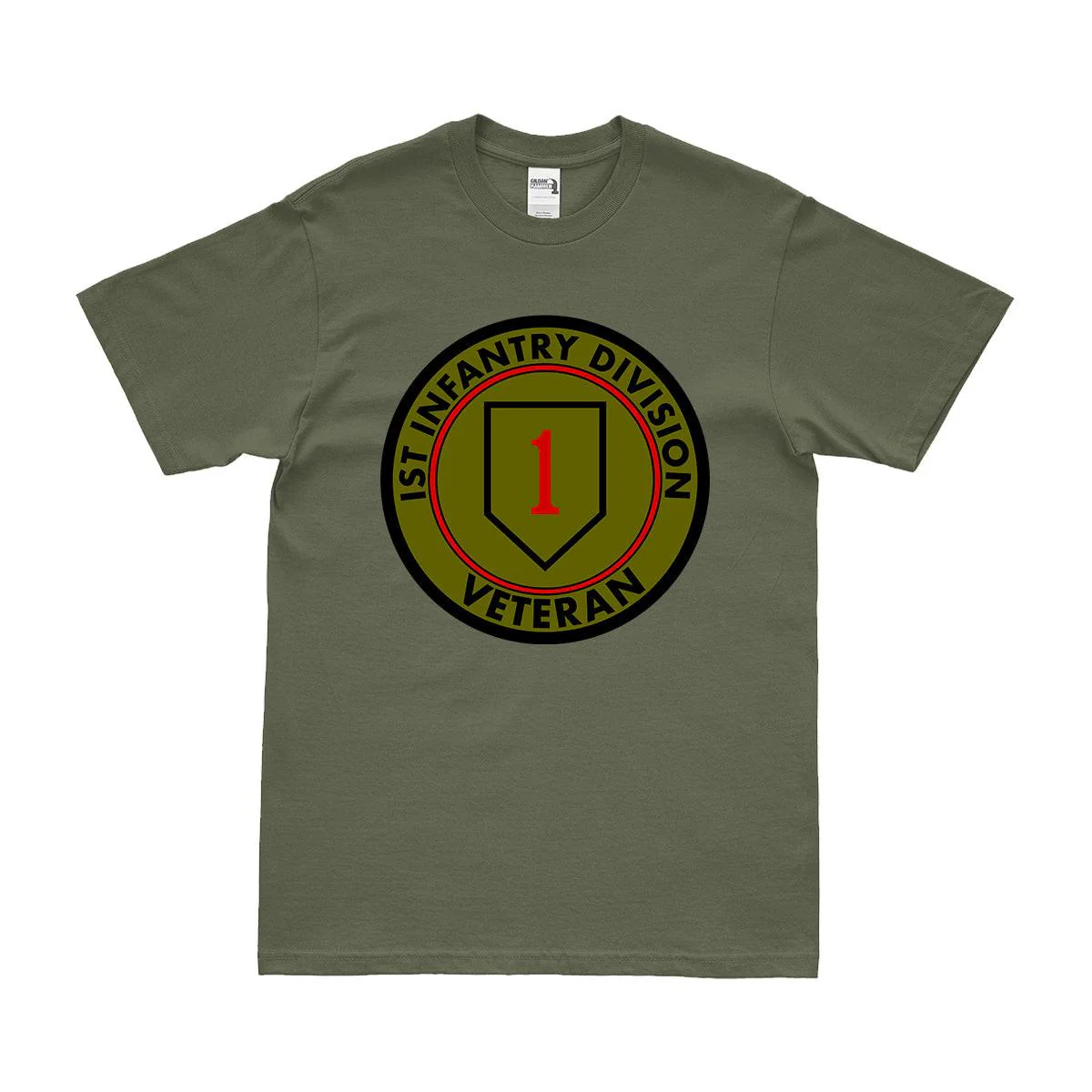 1st Infantry Division Veteran Emblem T-Shirt - Image 2