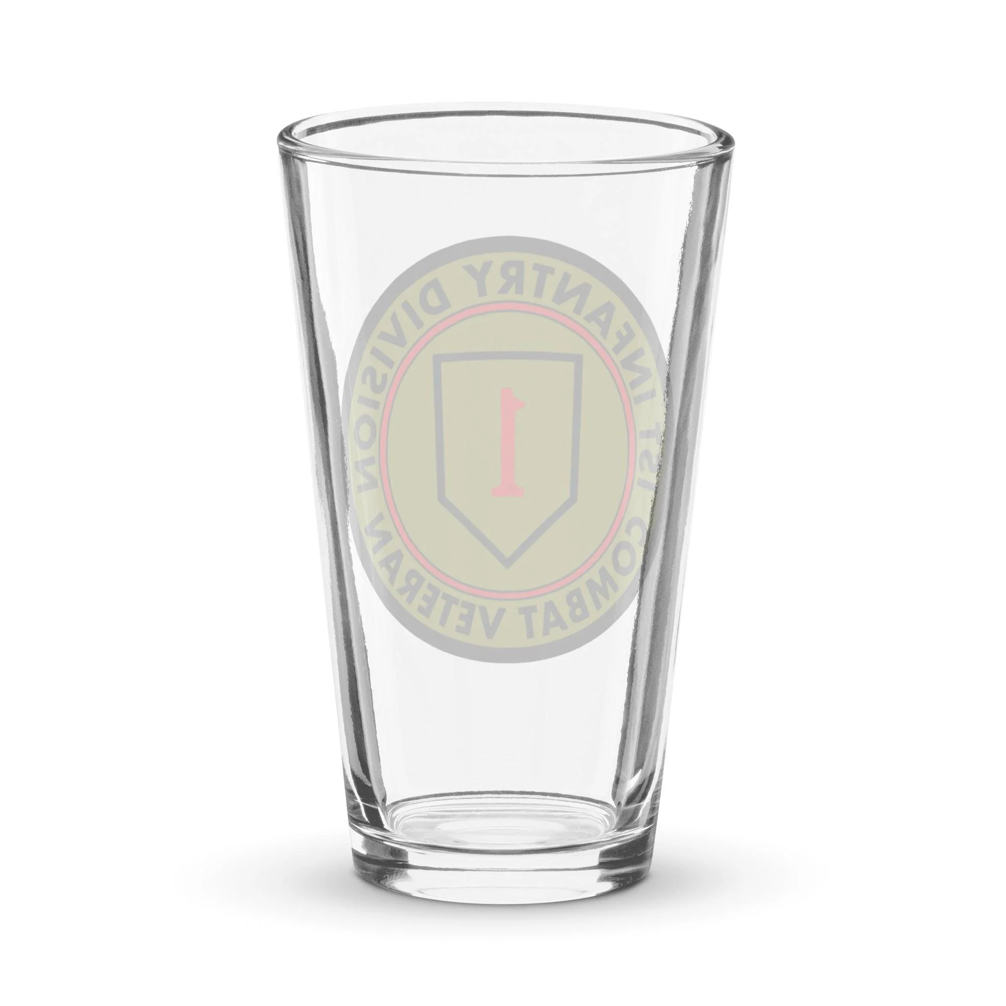 1st Infantry Division Combat Veteran Beer Pint Glass - Image 2
