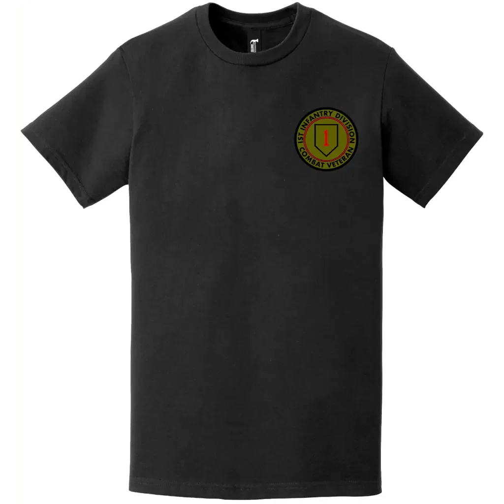 1st Infantry Division Combat Veteran Left Chest Emblem T-Shirt