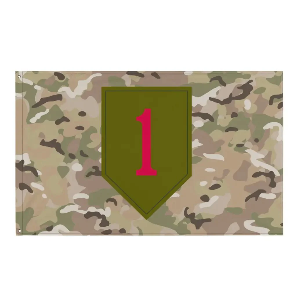 1st Infantry Division OCP Camo SSI Indoor Wall Flag