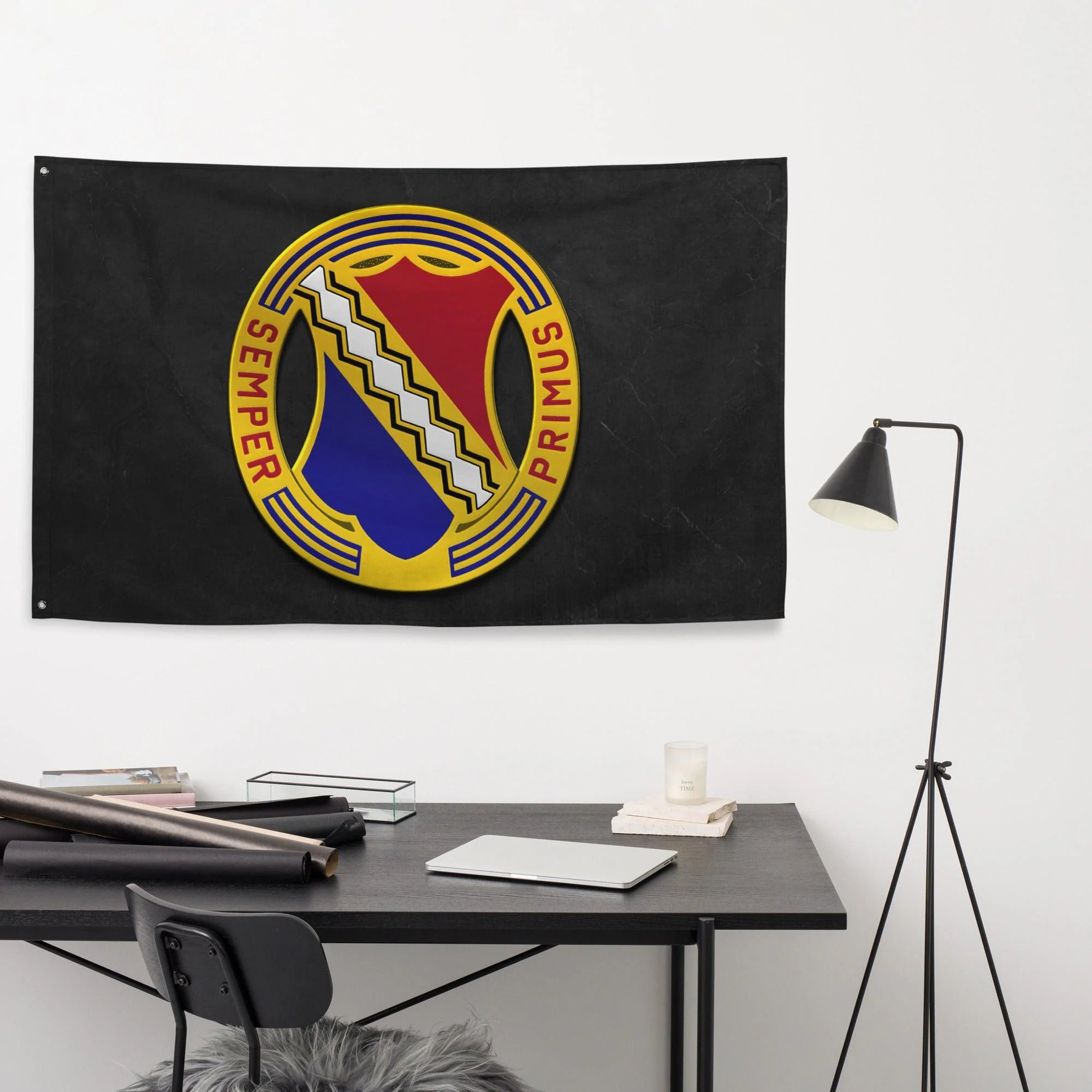 U.S. Army 1st Infantry Regiment Emblem Wall Flag - Image 2