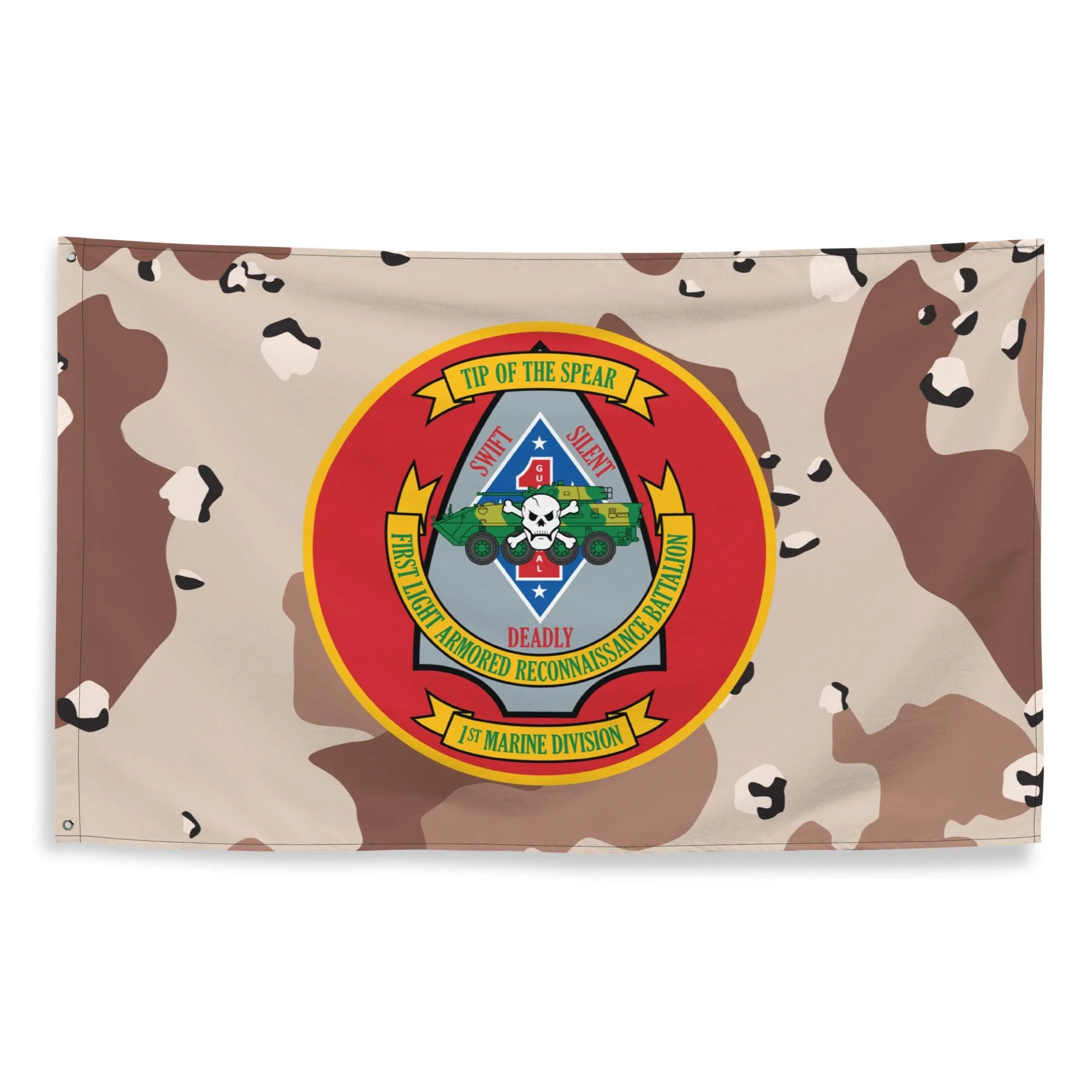 1st LAR USMC Chocolate-Chip Camo Flag - Image 3
