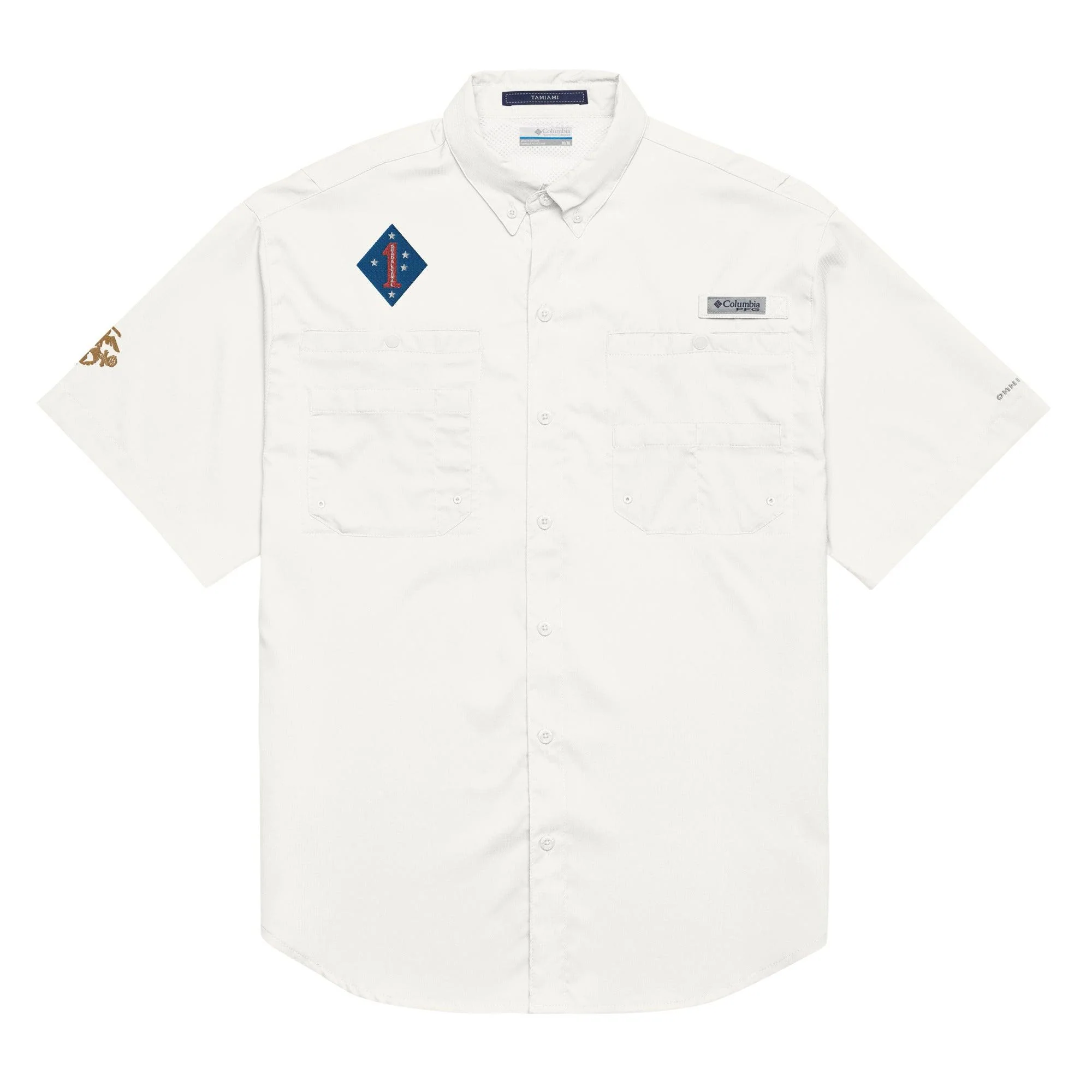 1st Marine Division Men’s Columbia® Short Sleeve Button Shirt - Image 15