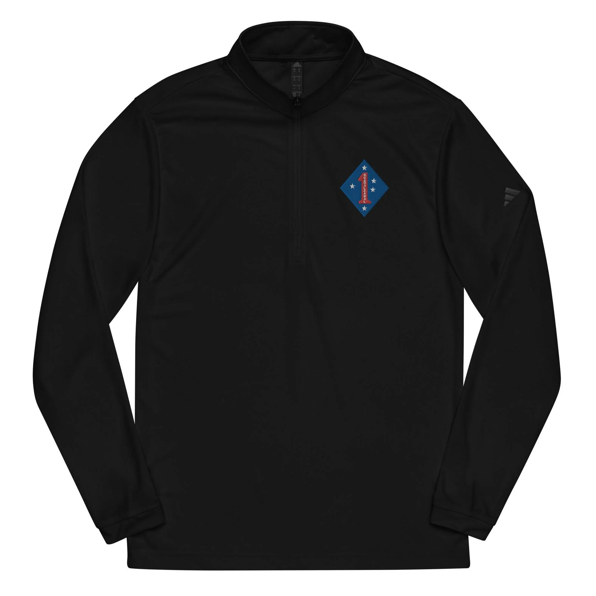 1st Marine Division Embroidered Adidas® Quarter Zip Pullover