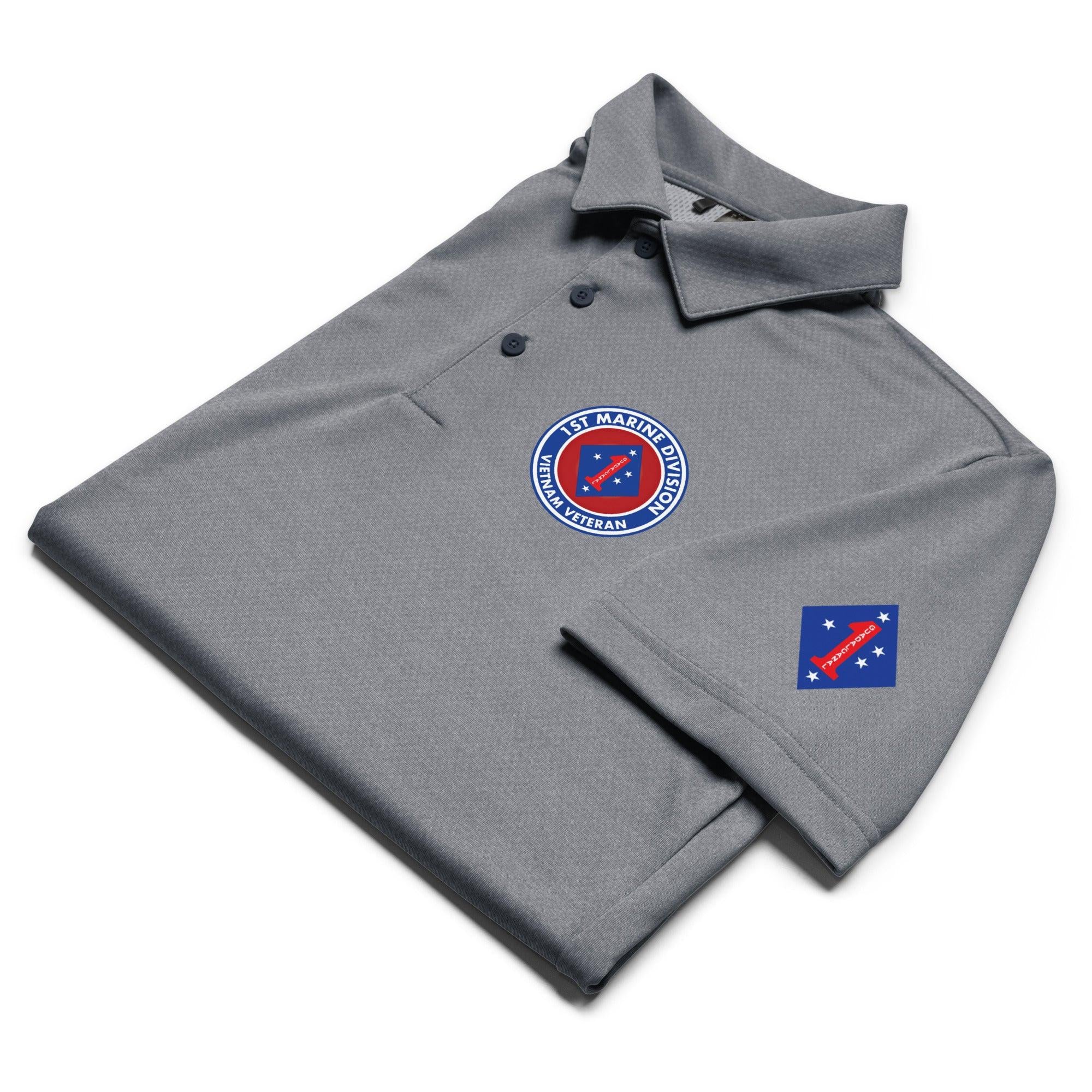 1st Marine Division Vietnam Veteran Adidas® Polo - Image 10