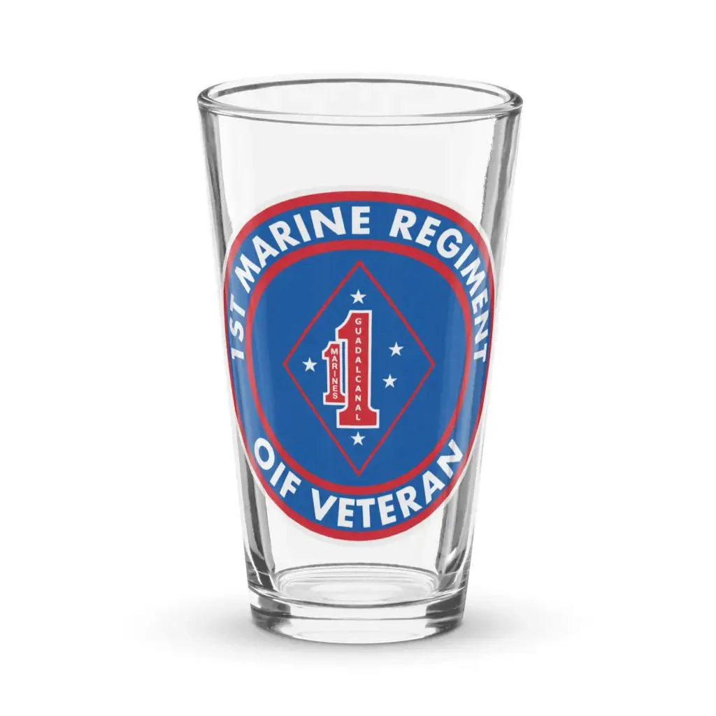 1st Marine Regiment OIF Veteran Pint Glass